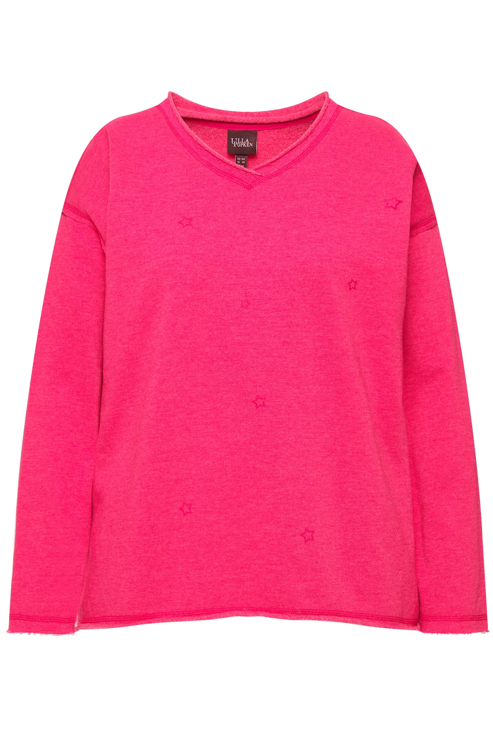 Ulla Popken Sweatshirt Sweatshirt Flocksterne Oversized günstig online kaufen