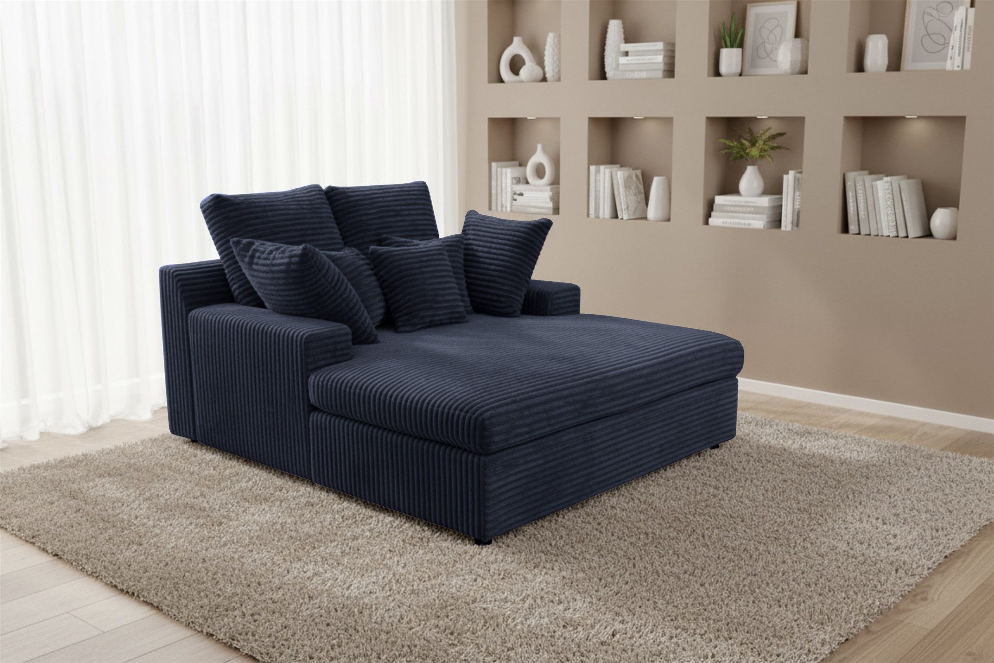 Fun Möbel Chaiselongue Chaiselongue Liege AROSA in Stoff Tilia, inkl. Zier- und Rückenkissen