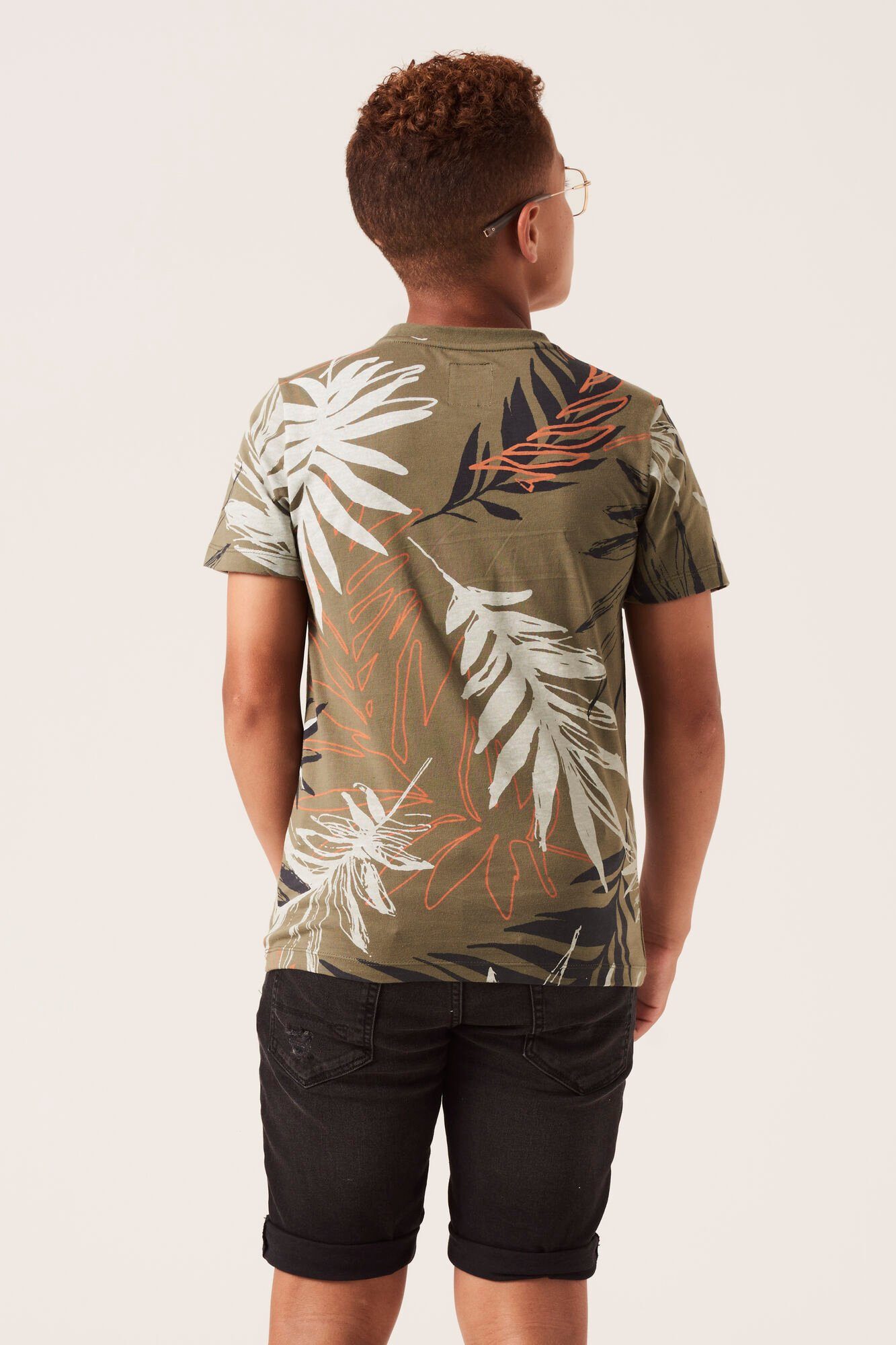 Palmenprint T-Shirt Garcia mit beetle