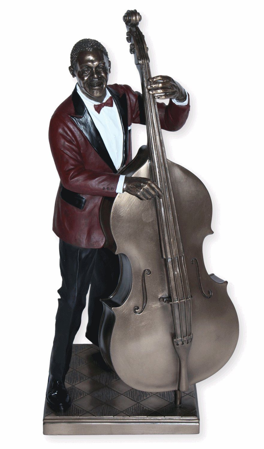 Parastone Dekofigur Deko Figur Jazz Musiker Bassist H 32 cm Jazz Band  Dekofigur mit Bass