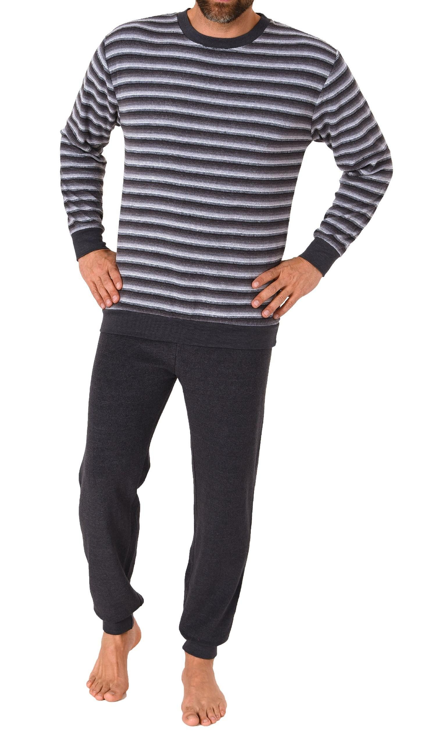Trend by Normann Pyjama Herren Frottee Schlafanzug mit Bündchen - auch in Ü günstig online kaufen
