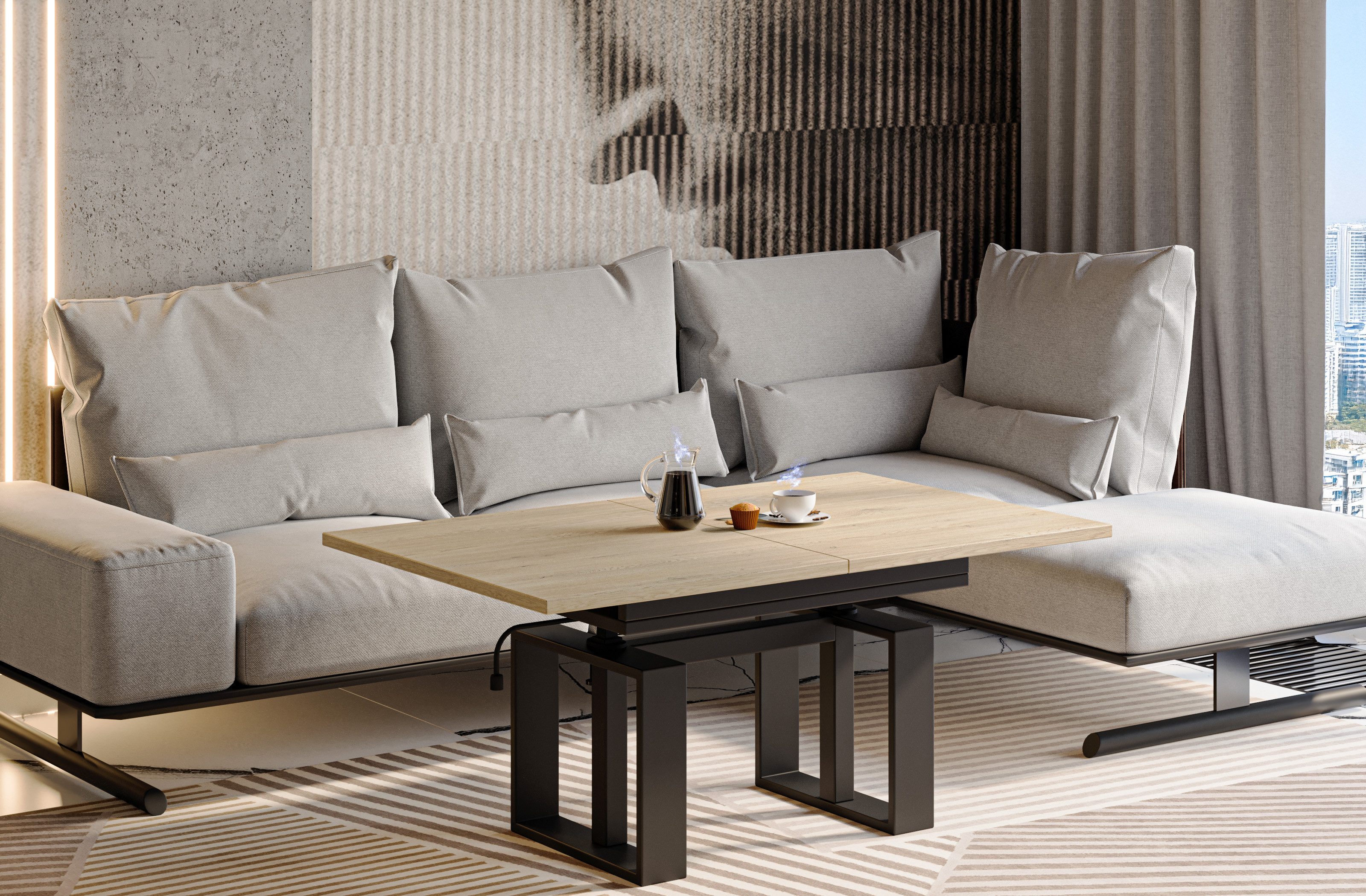 Endo-Moebel Couchtisch Empoli - ausziehbar 110-170cm günstig online kaufen
