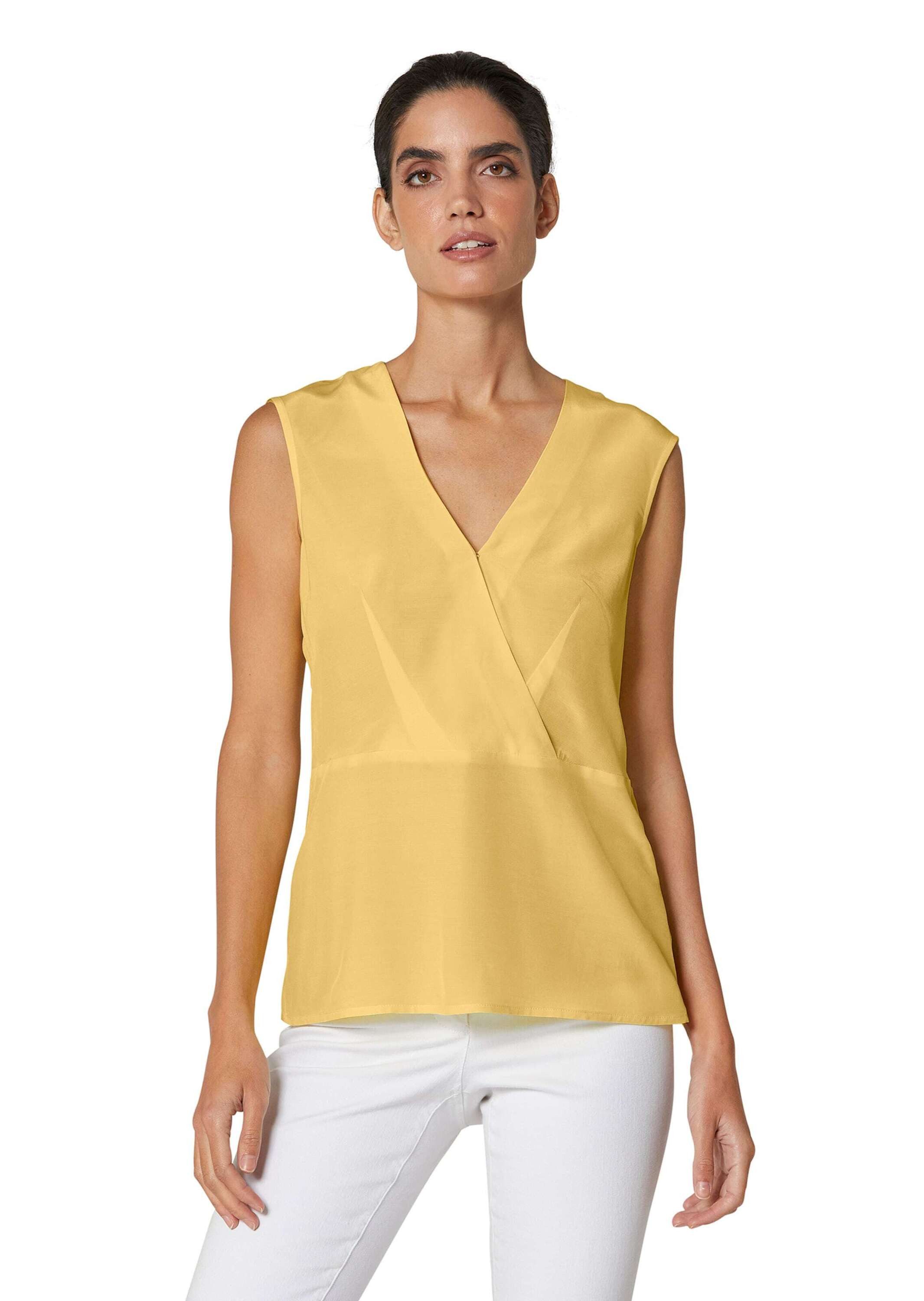 MADELEINE Kurzarmbluse Bluse mit Schößchen