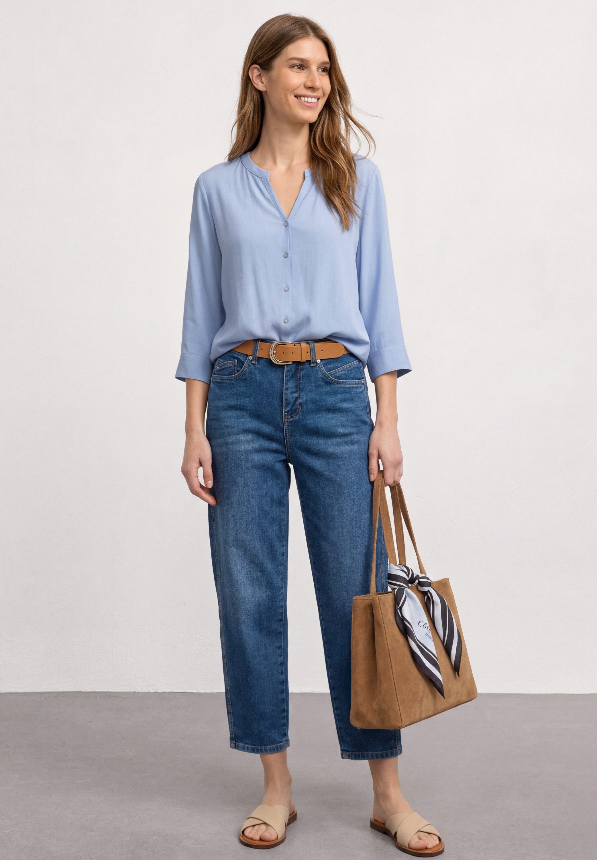 STREET ONE Klassische Bluse mit 3/4 Ärmeln