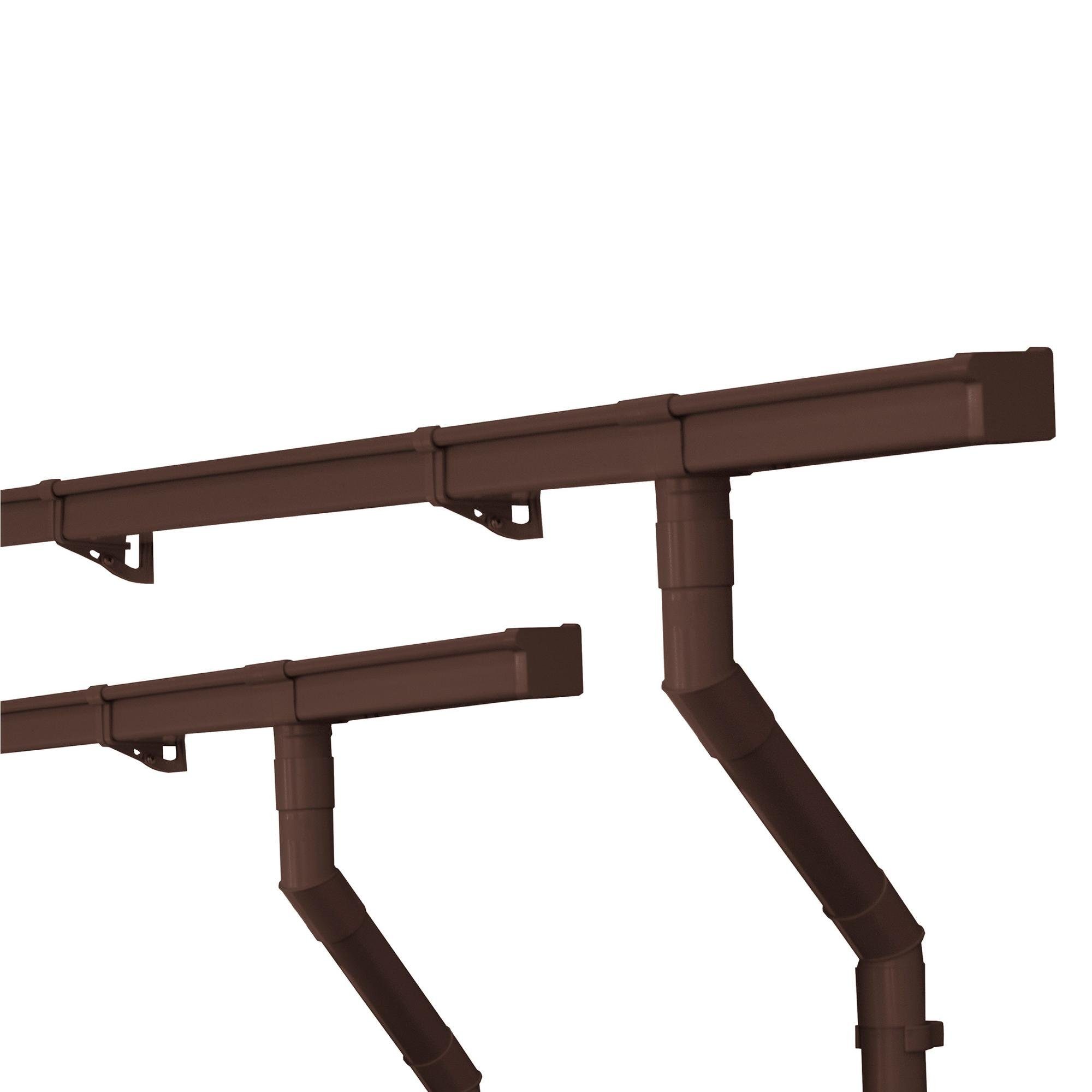 INEFA Dachrinne Dachrinnen Set Gartenhaus, NW 68, kastenförmig, 3m