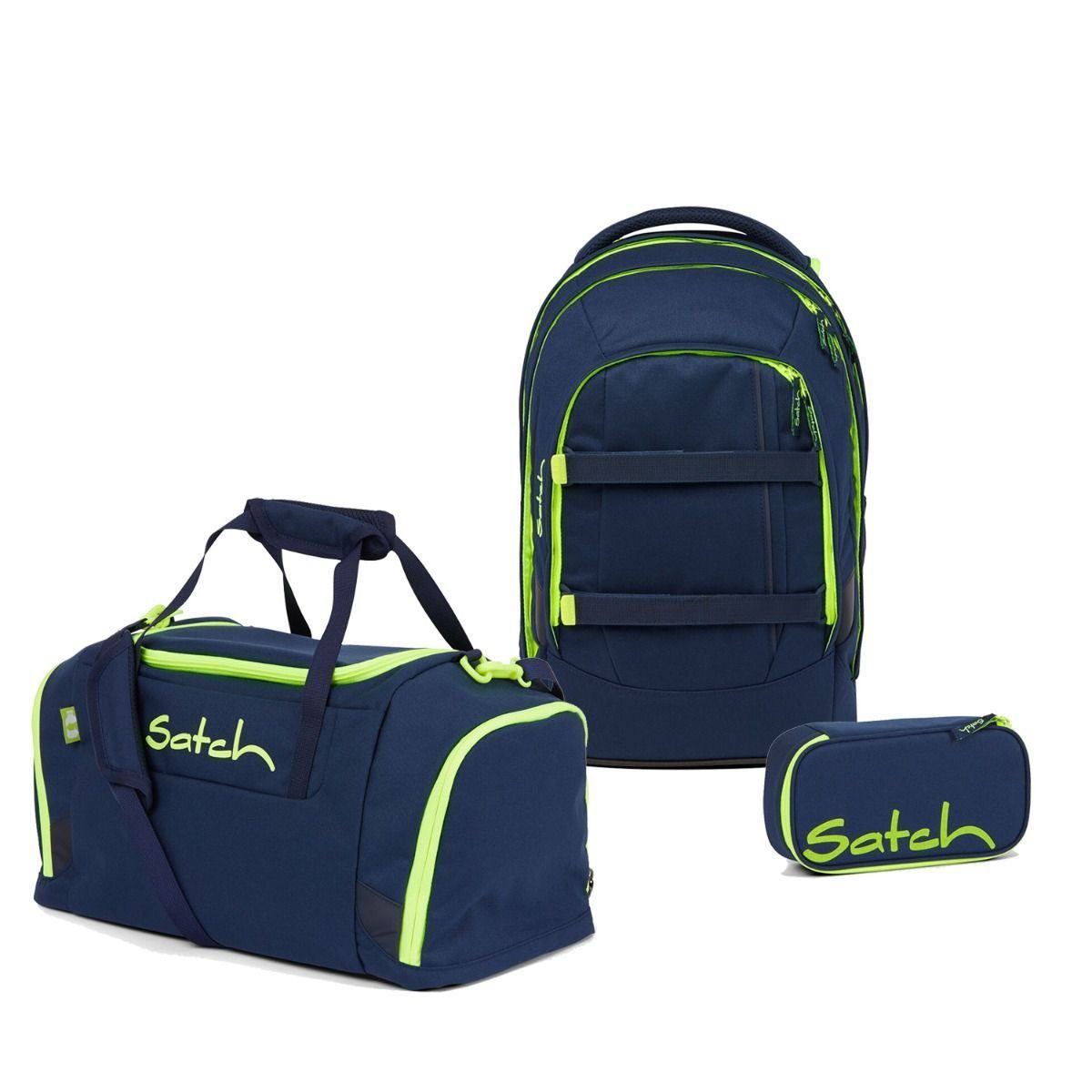 Satch Schulrucksack Pack (3tlg., inkl. Schlamperbox und Sporttasche)