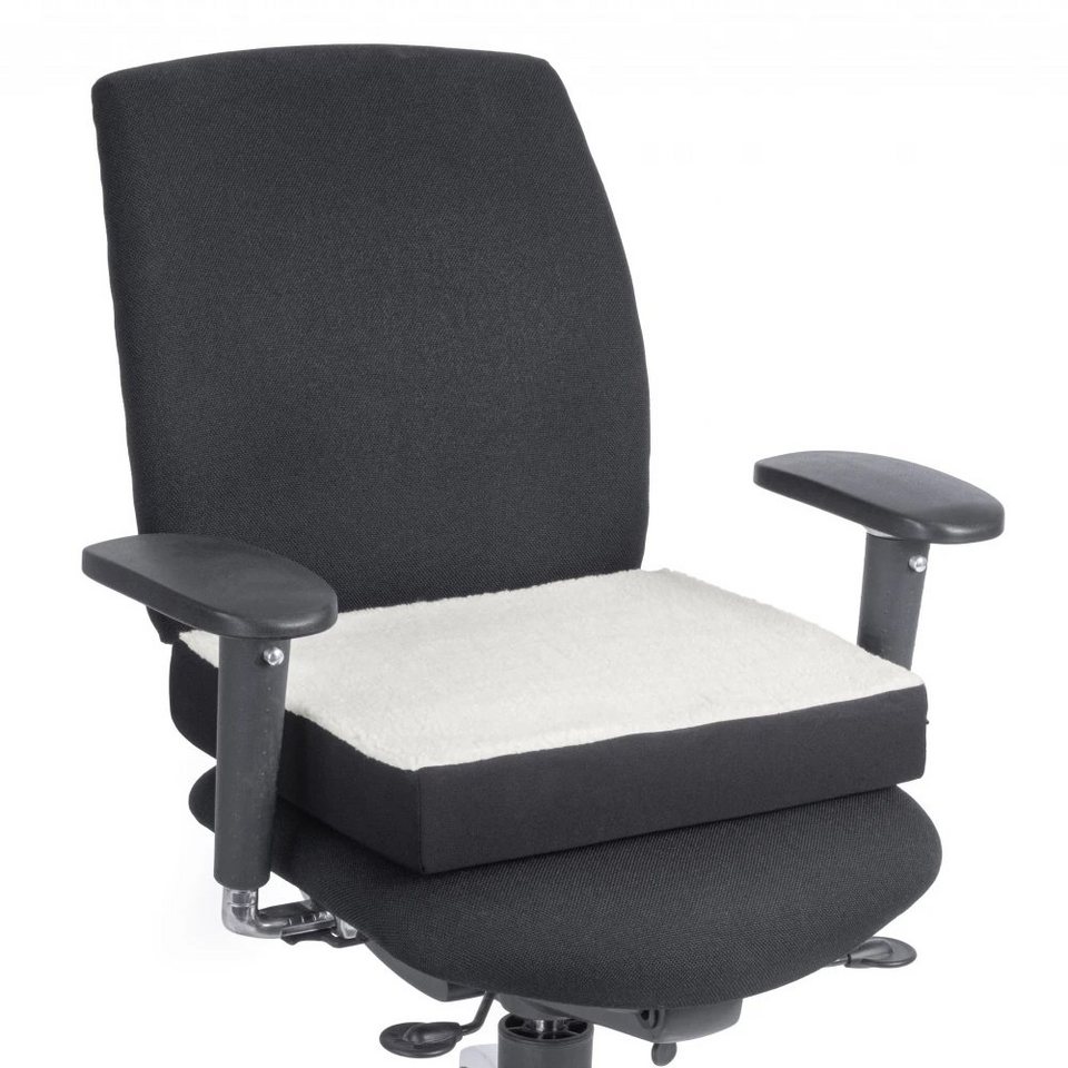 NYVI Stützkissen Sitzerhöhung ComfySeat 8cm - Sitzkissen mit Memory Foam &  Gelpad, 1-tlg., 46x36 cm - Stuhlkissen Viskoelastisch, Abnehmbarer &  Waschbarer Bezug