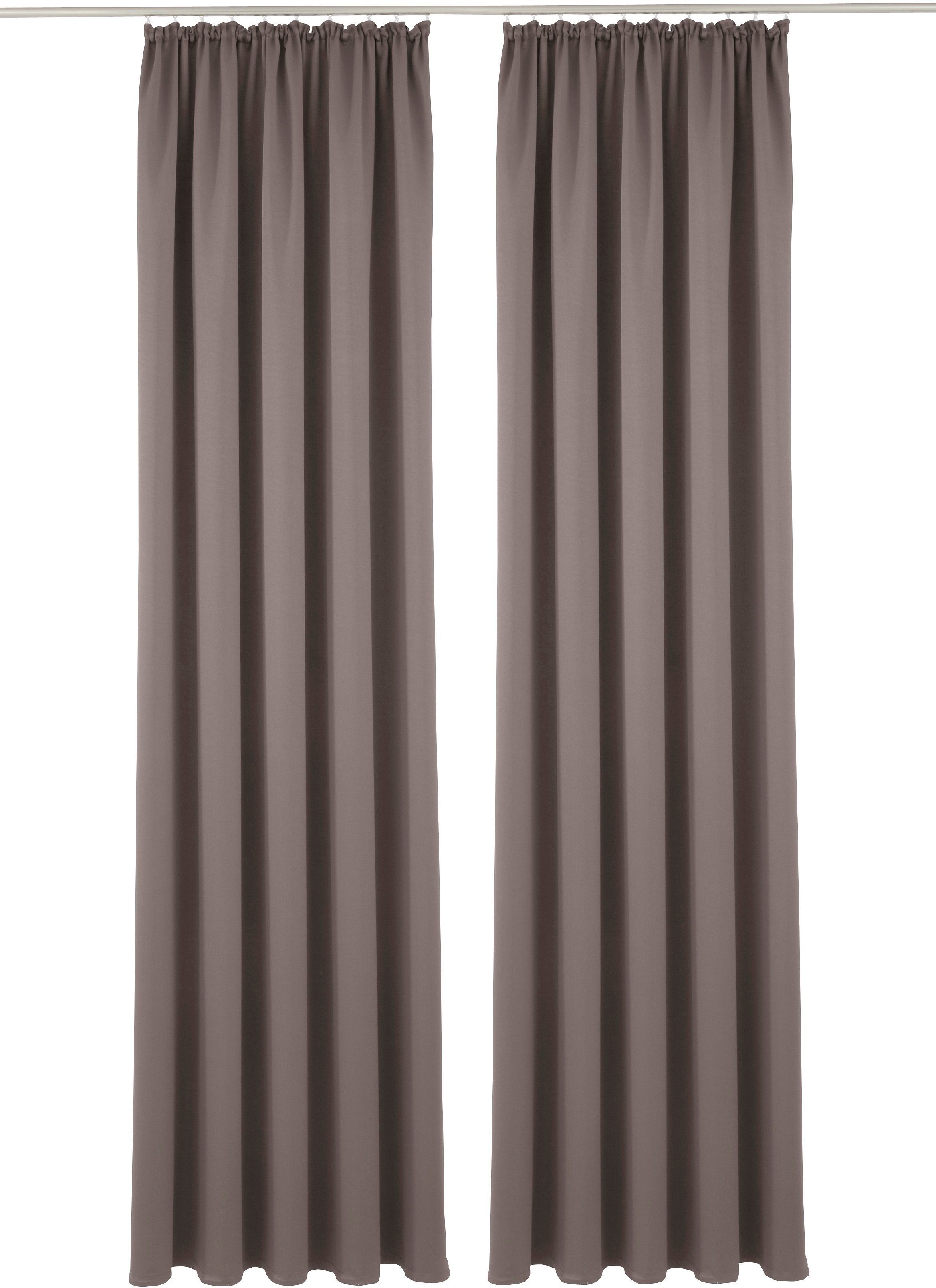 OTTO home Verdunkelungsvorhang Solana, Gardinen mit Kräuselband, Vorhänge, Wohnzimmer, modern, (2 St), Kräuselband, verdunkelnd, 2er-Set Verdunklungsvorhang mit Thermofunktion, Bestseller, einfarbig
