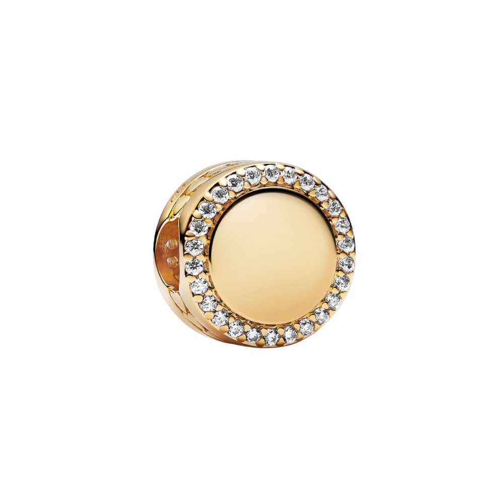 Pandora Charm-Einhänger 768747C01, Pandora Moments, Charm, Zirkonia, Gelbgoldfarben, Zirkonia