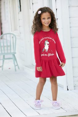 KIDSWORLD Jerseykleid Einhorn mit Sprüchedruck