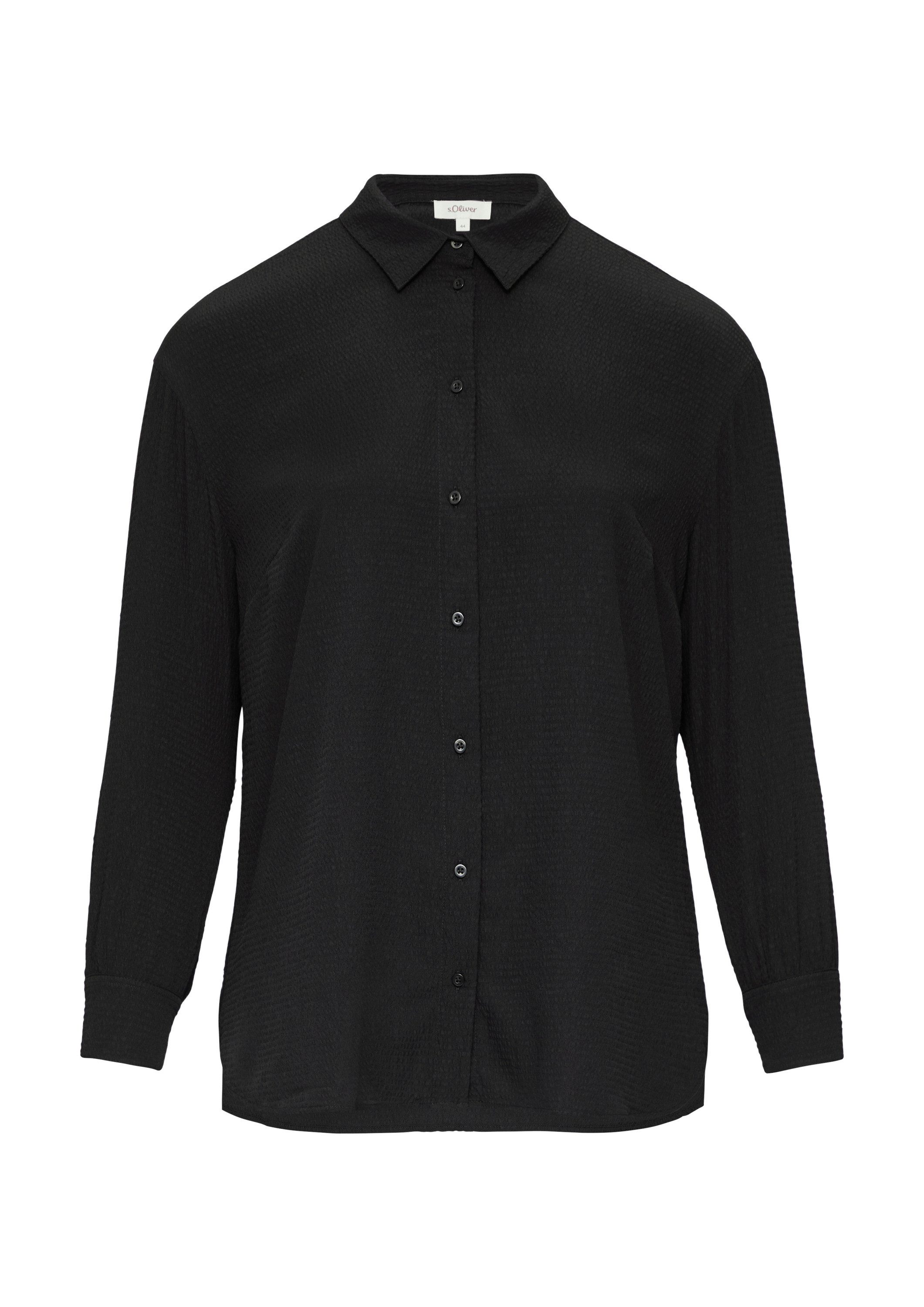 s.Oliver Langarmbluse Bluse Strukturierte Hemdbluse mit günstig online kaufen