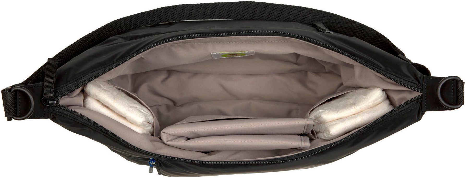 LÄSSIG Wickeltasche Green Label, Lunua Bum Bag, black, mit Wickelauflage