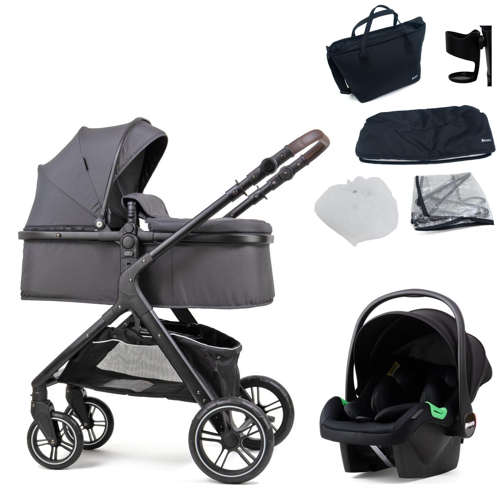 Pixini Kombi-Kinderwagen Pixini Nelio Kinderwagen 3in1 Set