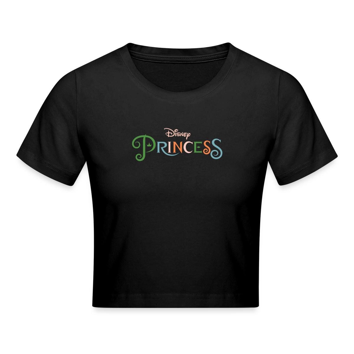 T-Shirt Disney Prinzessinnen Schriftzug Crop Top