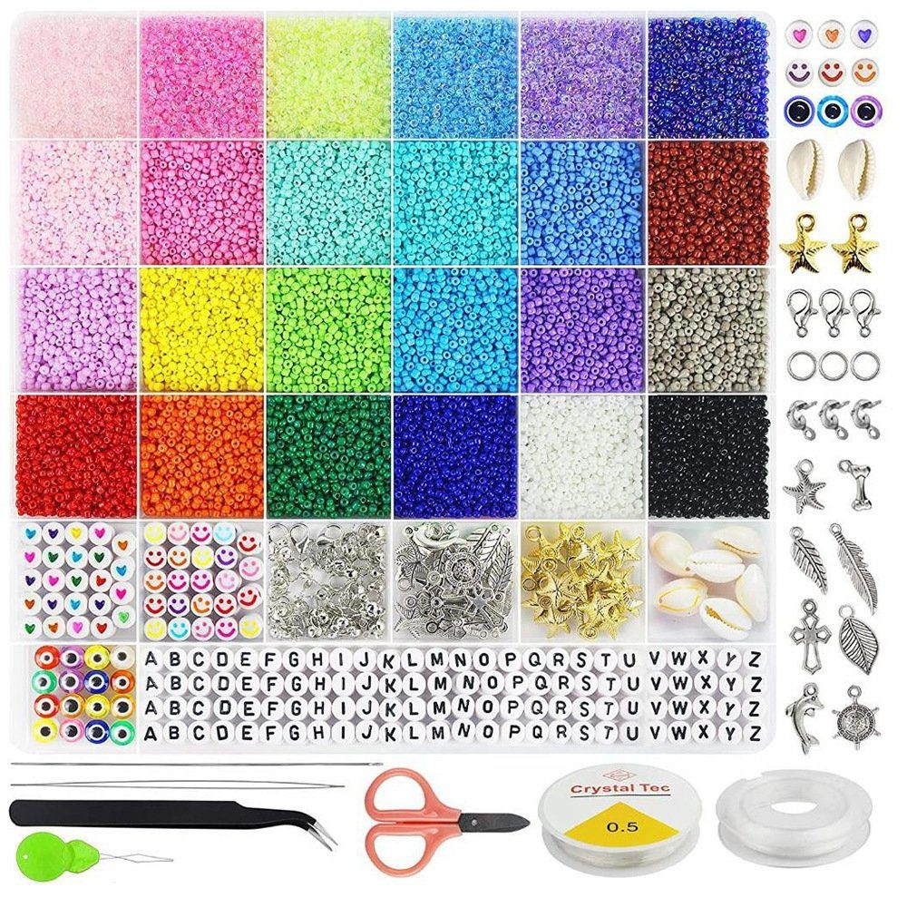 Coonoor Schmuckset 17000 Stück DIY Elastisches Loom Bänder Kit, Loom Bands