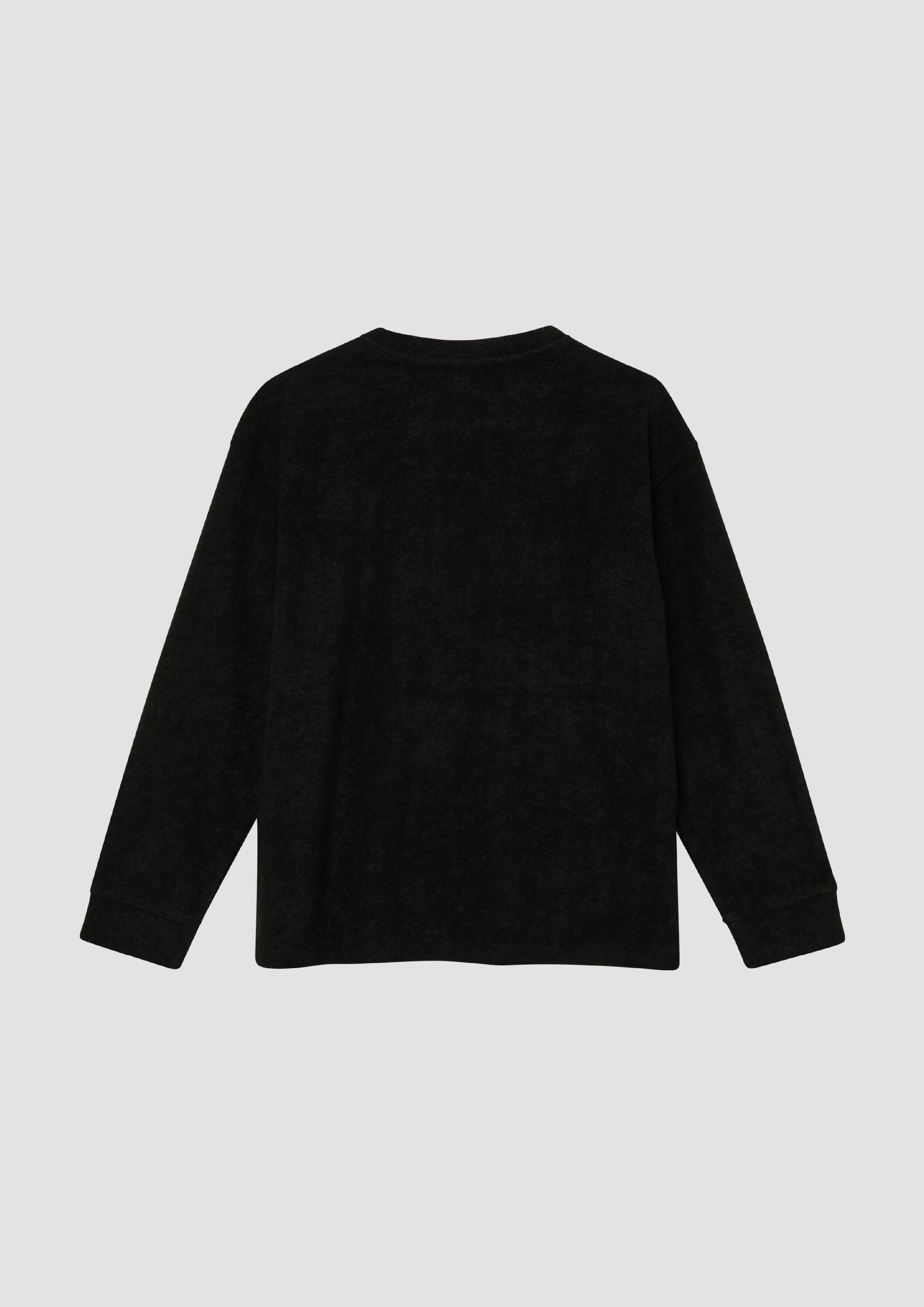 s.Oliver Langarmshirt T-Shirt Warmes Longsleeve mit Struktur in Oversize