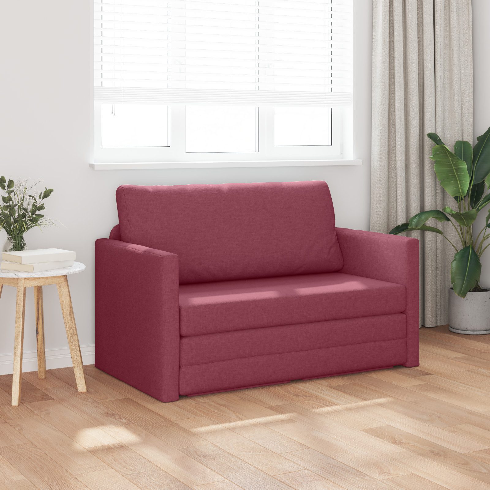 vidaXL Sofa Boden-Sofa-Bett 2-in-1 Burgunderrot 124x71x78 günstig online kaufen