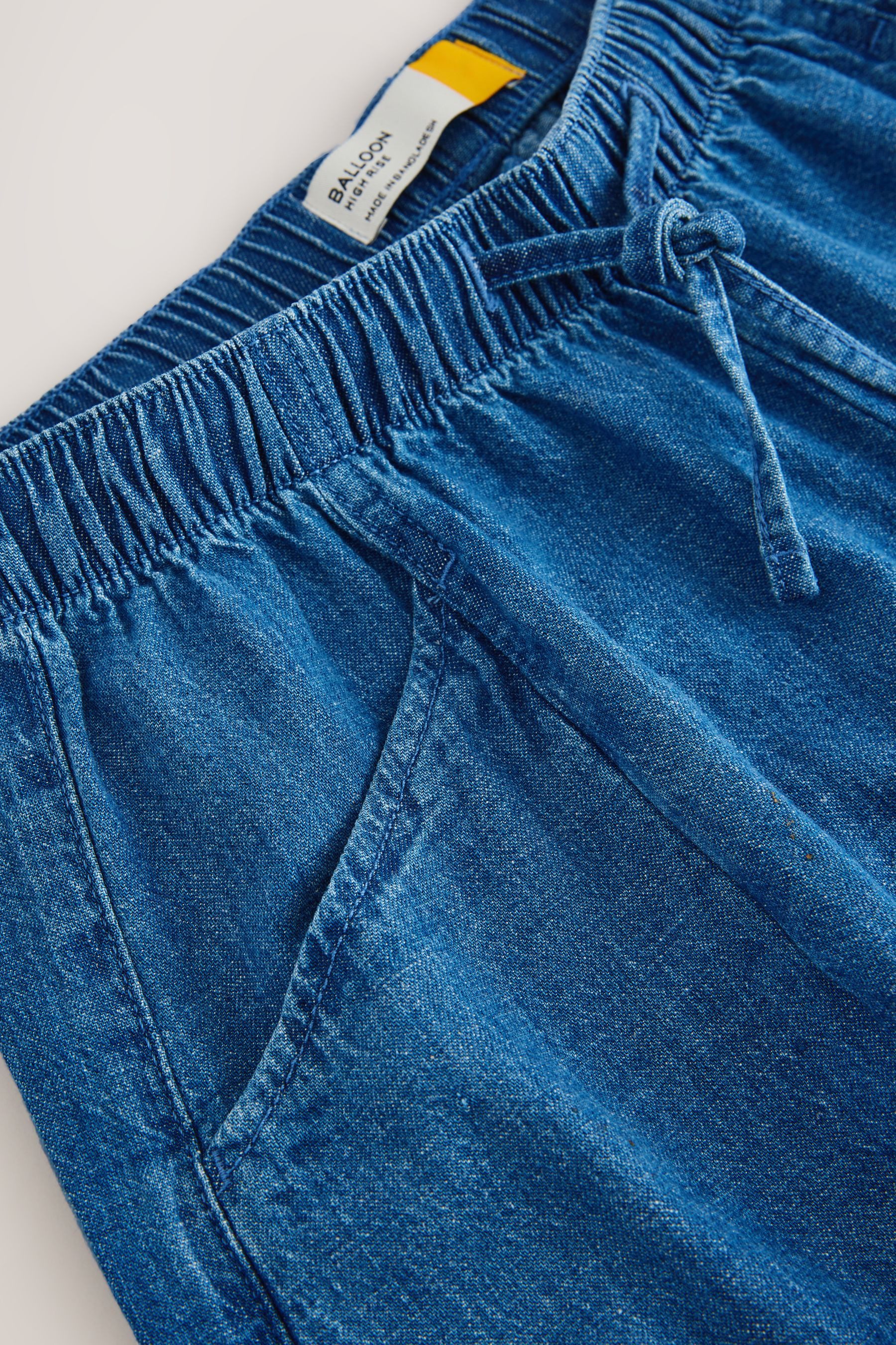 Next Weite Jeans Jeans mit Ballonschnitt aus leichtem Leinengemisch (1-tlg)