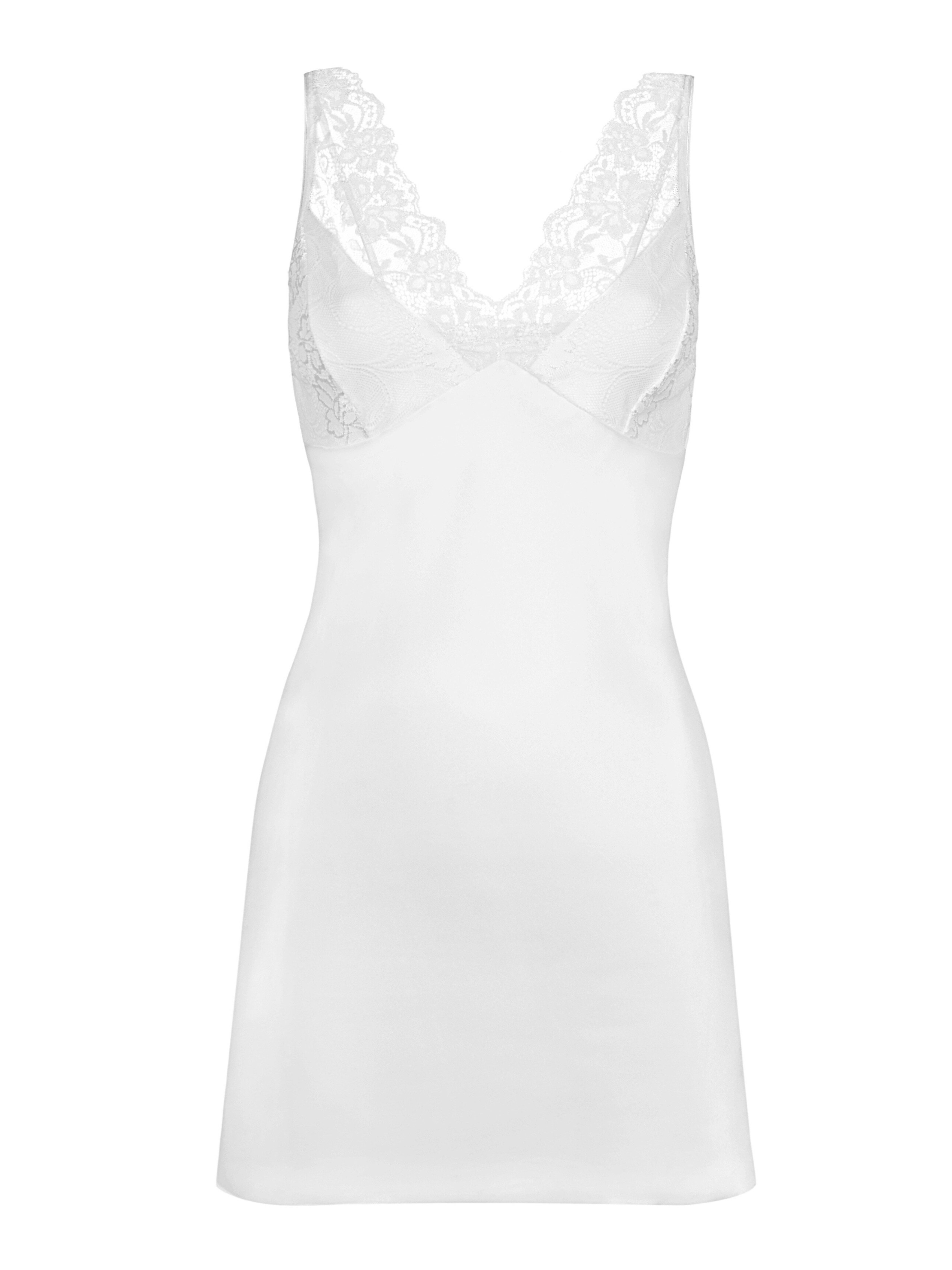 Donna Negligé Nachthemd mit Spitze aus weichem Microtouchmaterial, sexy