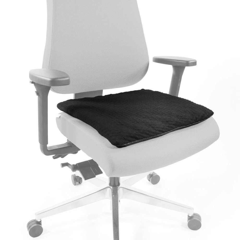hjh OFFICE Sitzkissen Sitzkissen MEDISIT I Lycra, Kissen ergonomisch mit Gelperlen für ermüdungsfreies Sitzen
