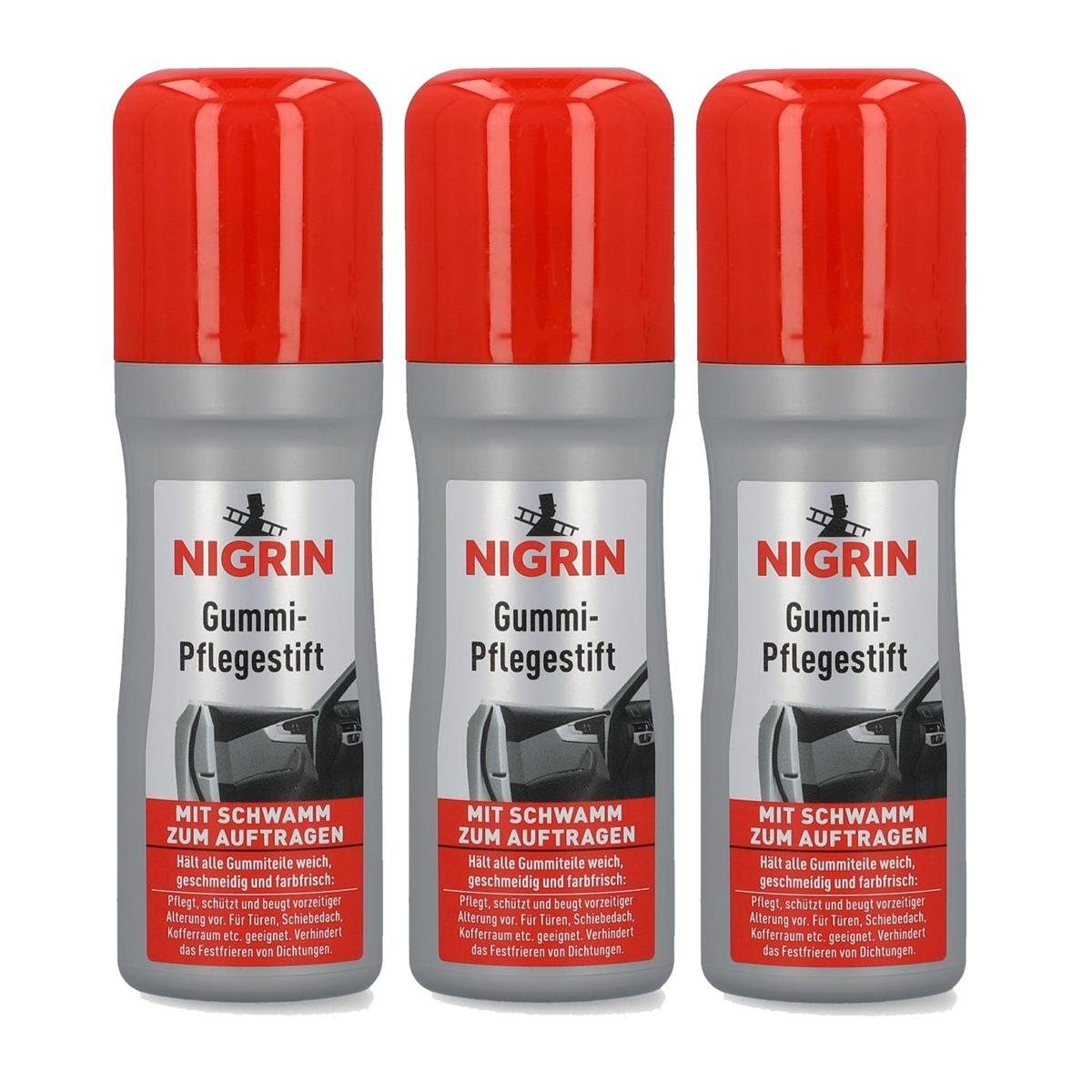 NIGRIN NIGRIN Gummi- Pflege Stift 75ml - Mit Schwamm zum auftragen