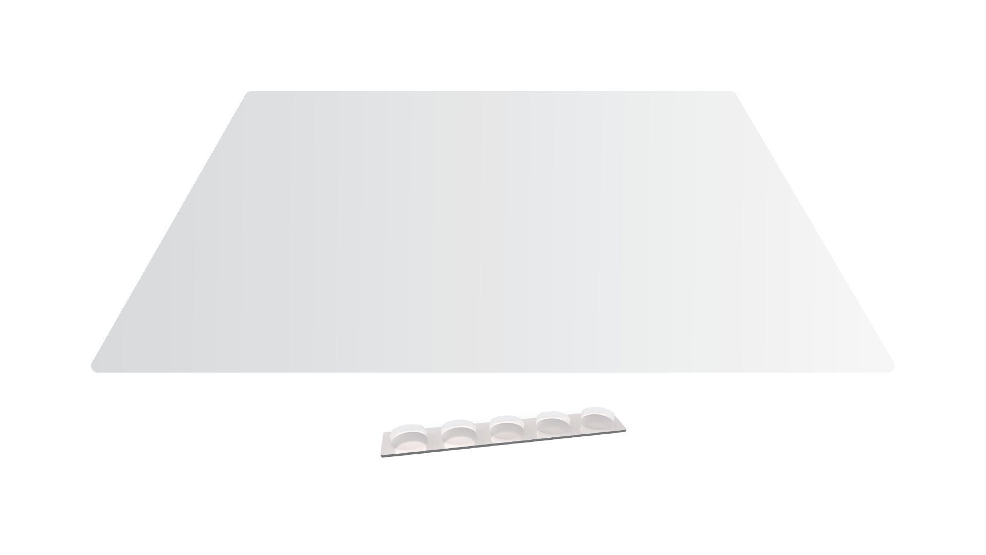 ALLboards Schneidebrett Arbeitsplatte Super Schneidebrett Herdabdeckplatte White 52×60 cm Glas