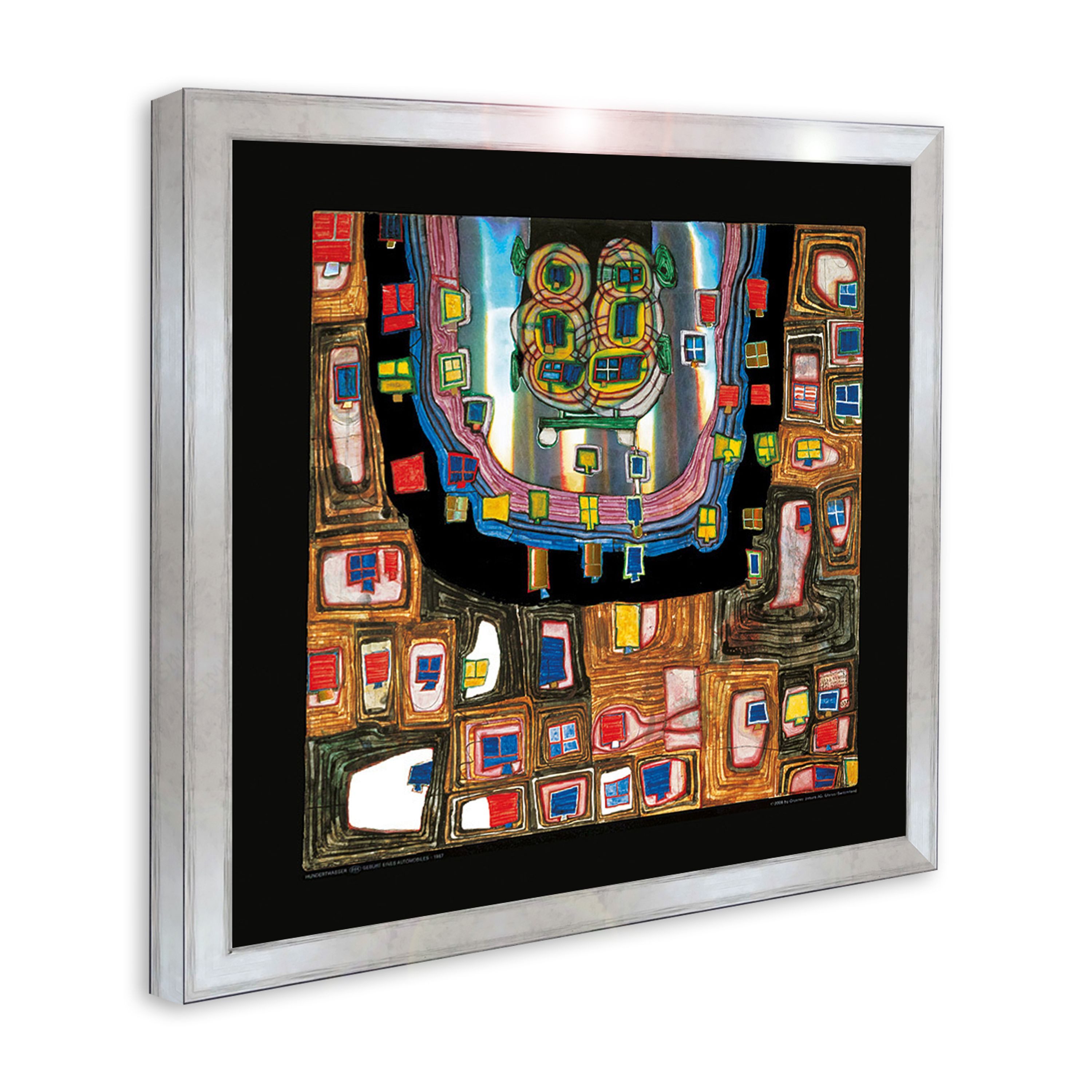 artissimo Bild mit Rahmen Hundertwasser Bild günstig online kaufen