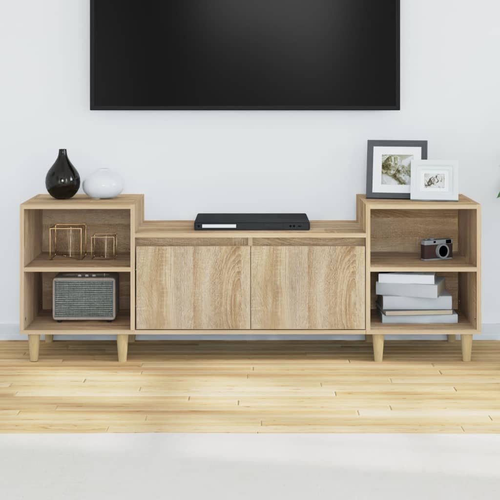 cm furnicato Sonoma-Eiche Holzwerkstoff TV-Schrank 160x35x55