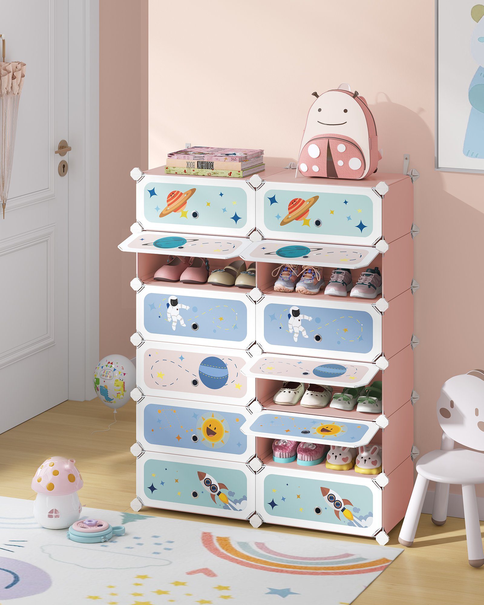 SONGMICS Schuhregal Schuhschrank Kinder, Schuhschrank mit günstig online kaufen