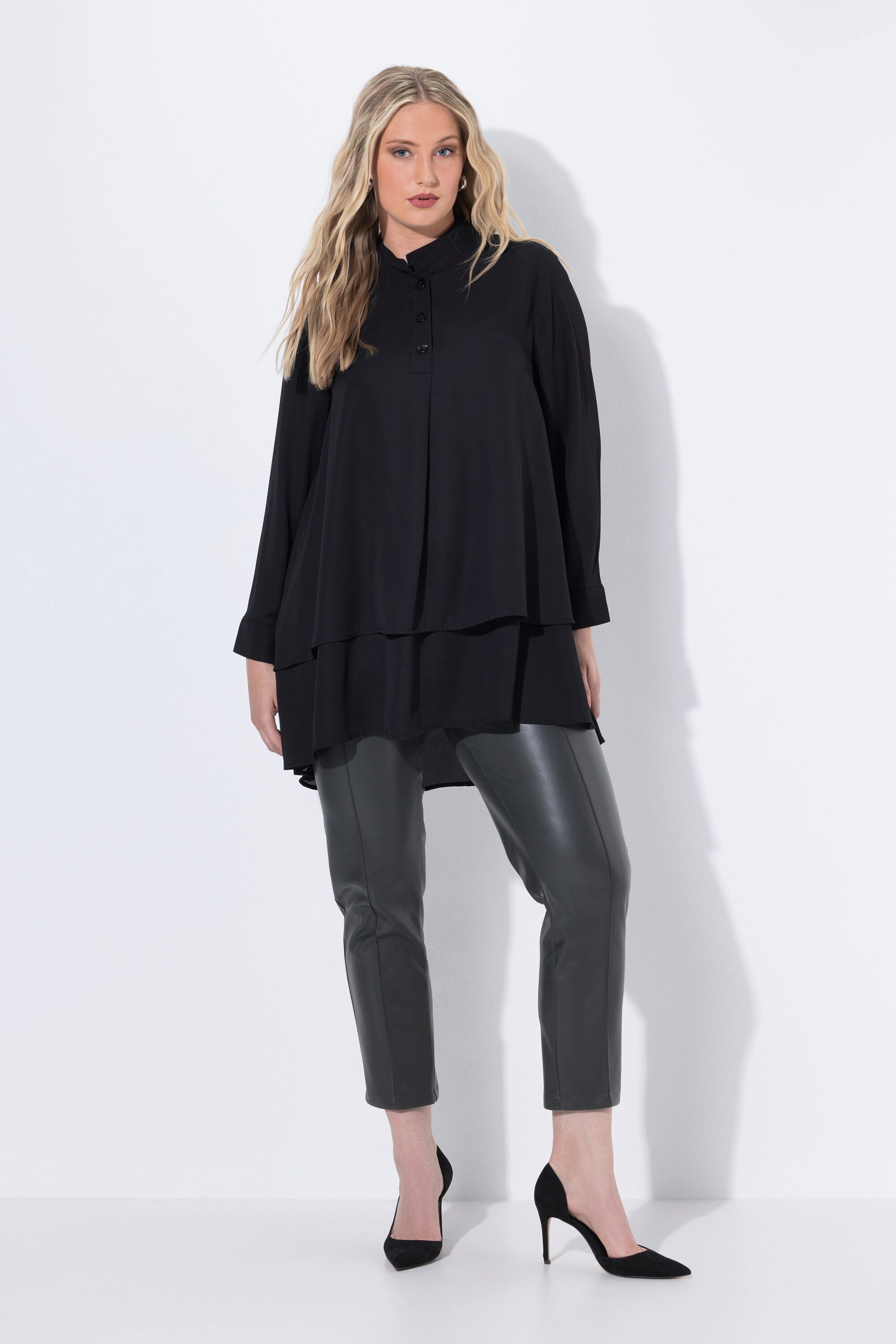 Ulla Popken Tunika Tunika Lagenoptik A-Linie günstig online kaufen