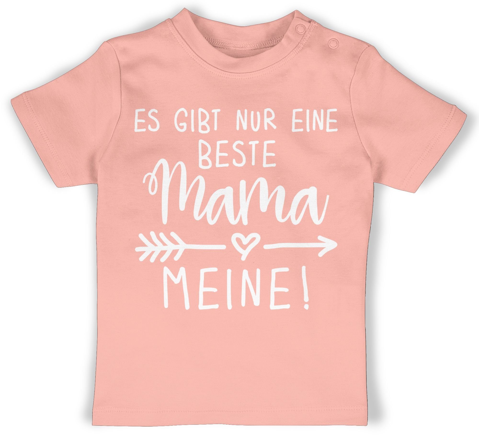 Shirtracer T-Shirt Es gibt nur eine beste Mama - Meine Mutti Muttertagsgeschenk 2 Babyrosa