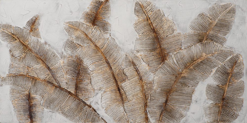 ArtUniverse Gemälde Leinwandbild Blätter im Wind 70 x 140 cm, Naturmotiv