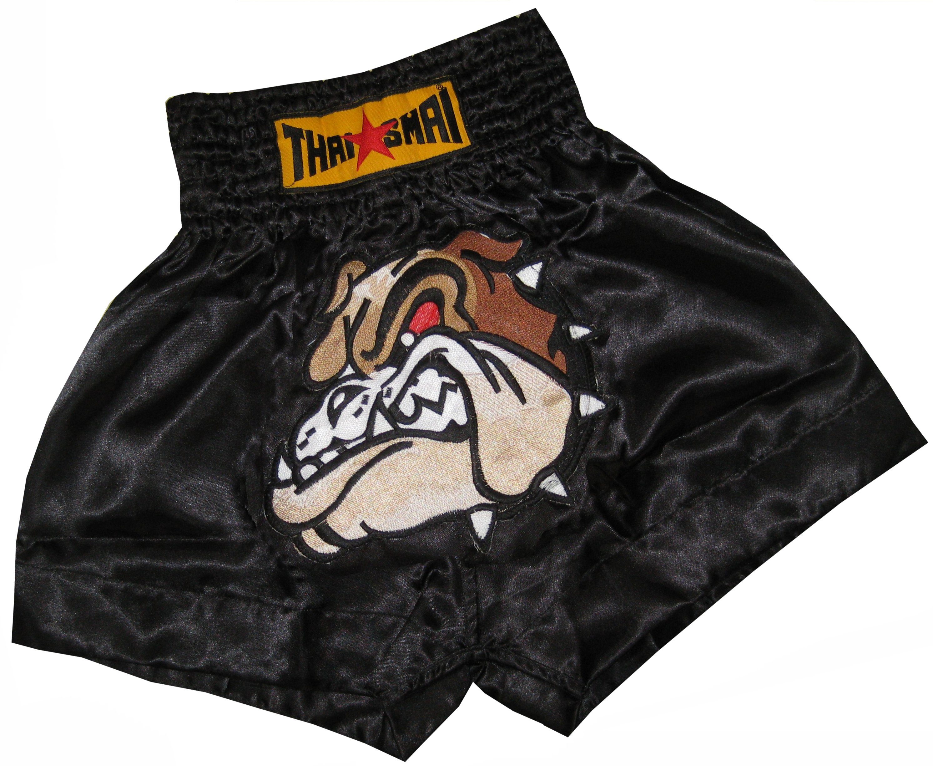 Sport Sporthosen Thai Smai Sporthose Bulldog Thaiboxhose Pitbull Thaiboxshorts Muay Thai Hose Short Kickboxhose kurz Bulldogge (