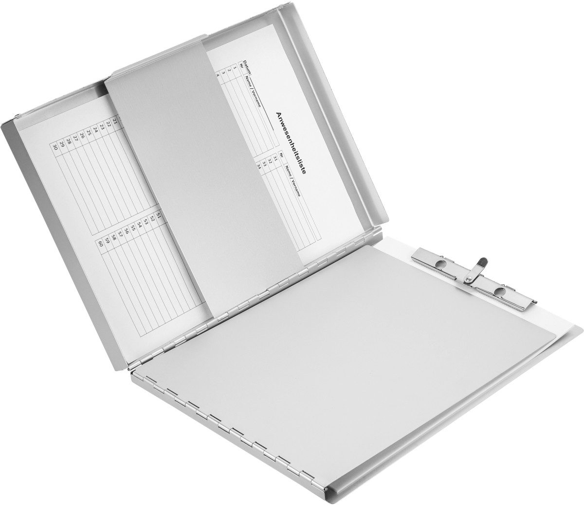 Läufer Schreibmappe Formularhalter mit Box A4 Aluminium