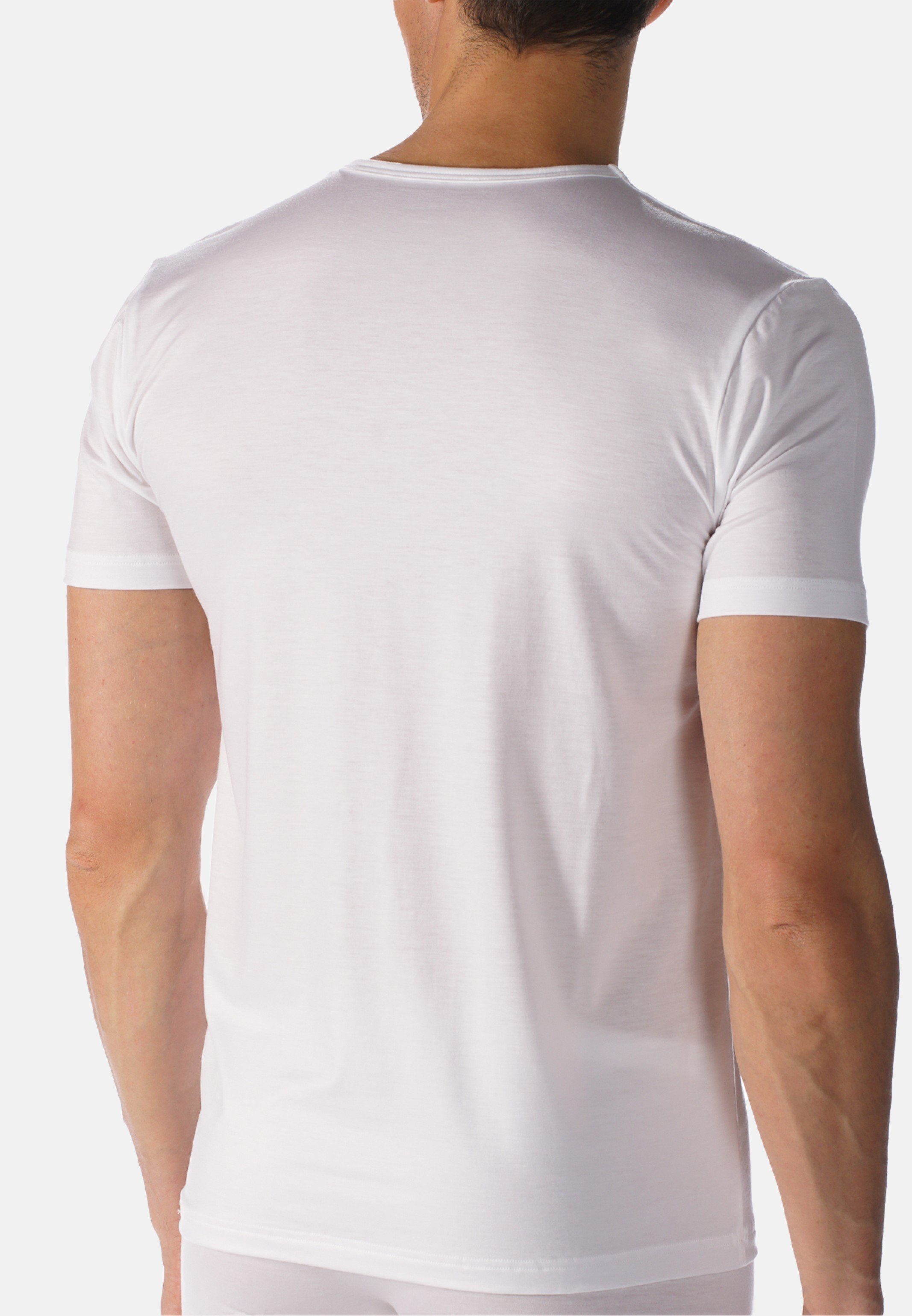 Shirt Kurzarm (1-St) Unterhemd Körpernahe Unterhemd - Mey Passform Network / Weiß