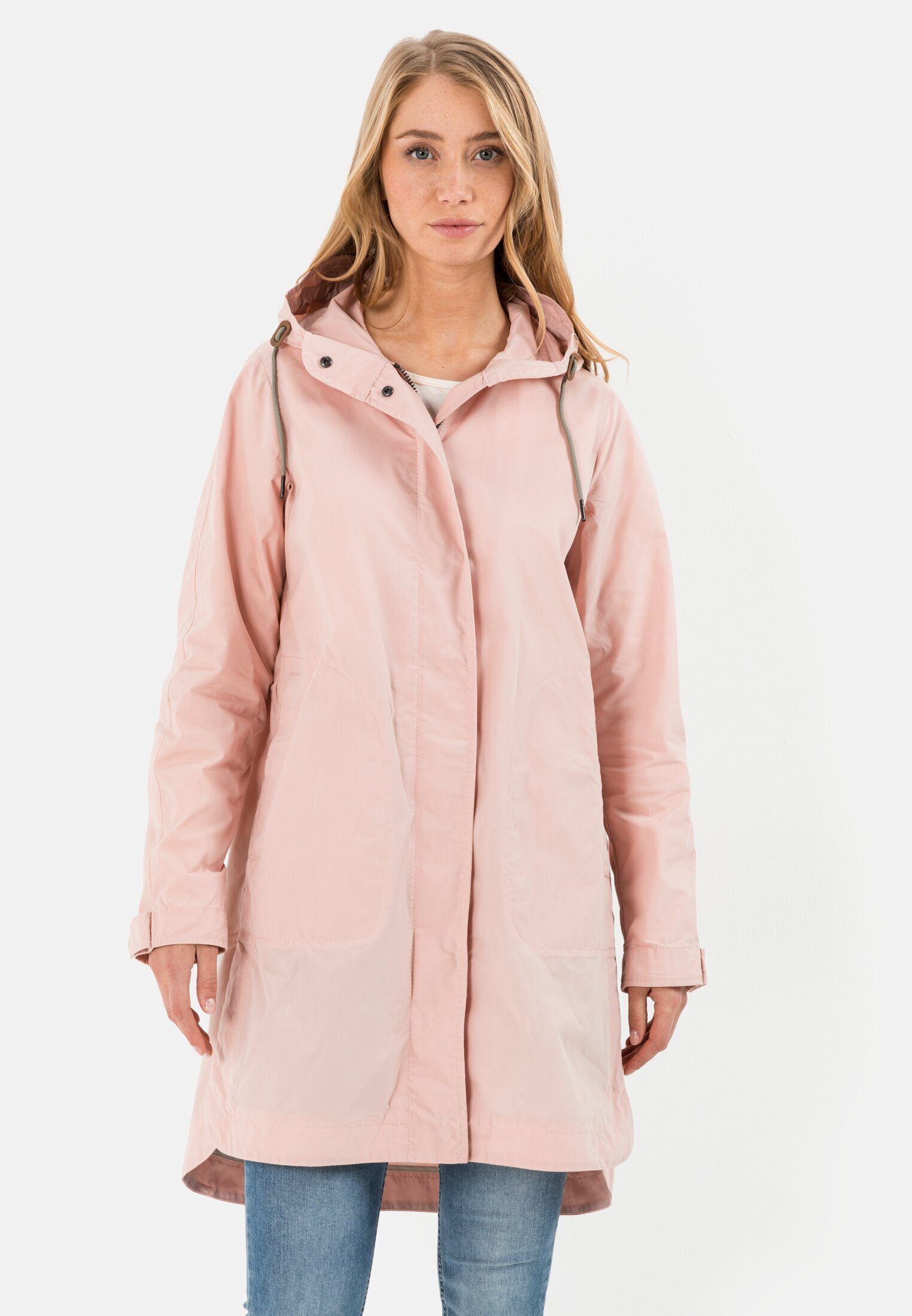 camel active Parka aus einem Organic Cotton Mix (1-St) Rosa