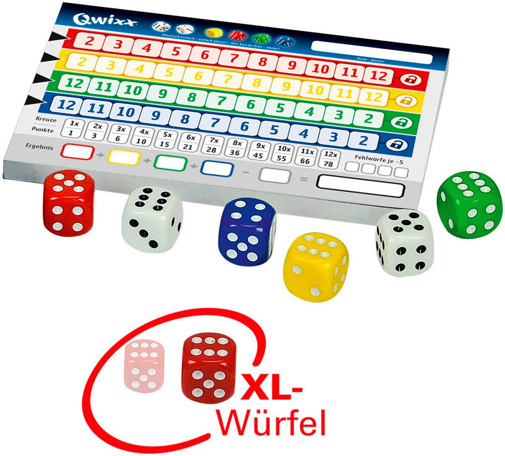 Cartamundi Spiel Senioren Qwixx XL, Seniorenspiel, Made in Germany