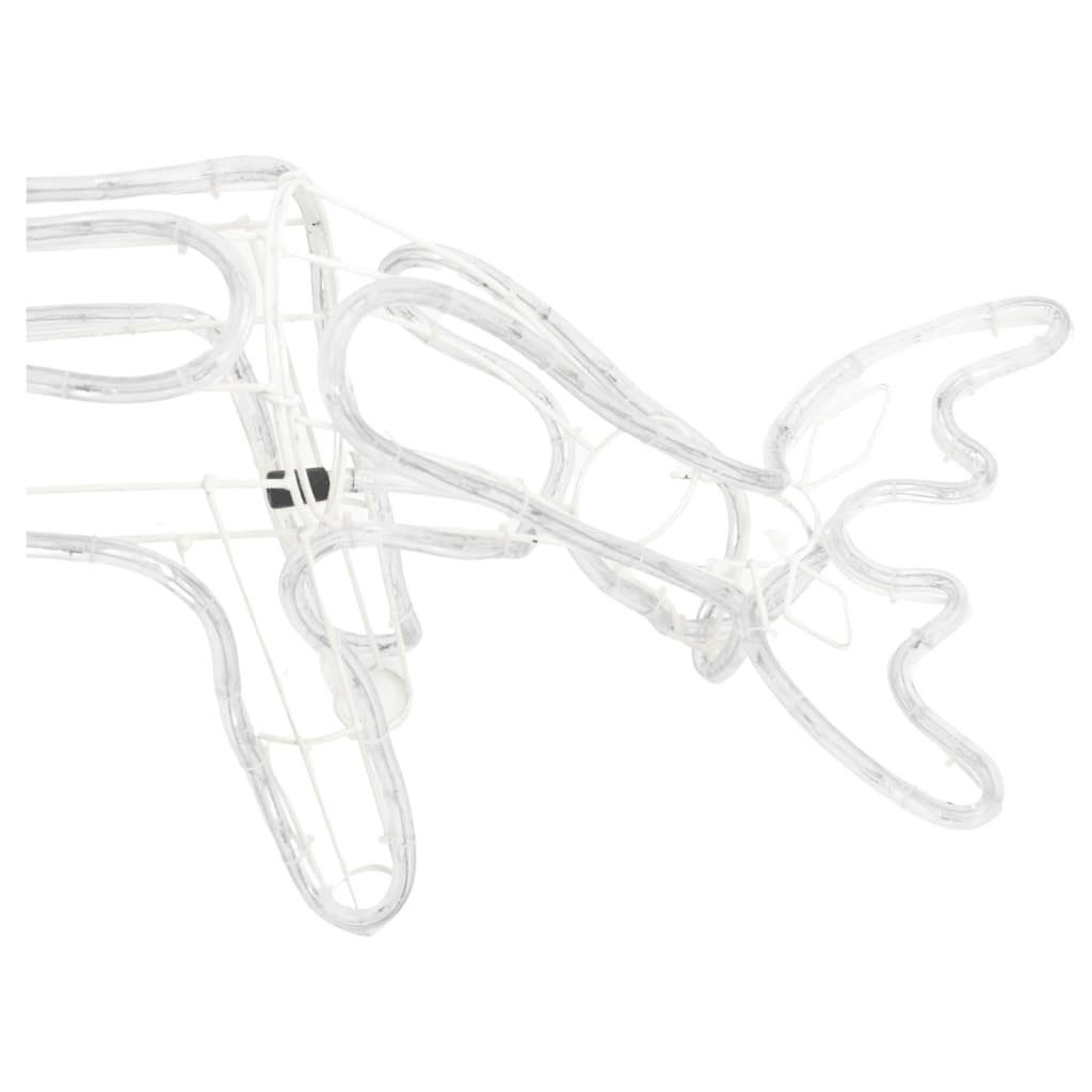 vidaXL Weihnachtsfigur, LED-Silhouette Rentier Kaltweiß 73x31x45 cm
