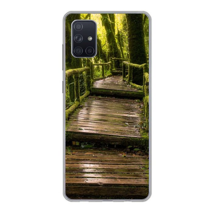 MuchoWow Handyhülle Schöner Regenwald und Dschungel Phone Case Handyhülle Samsung Galaxy A71 Silikon Schutzhülle