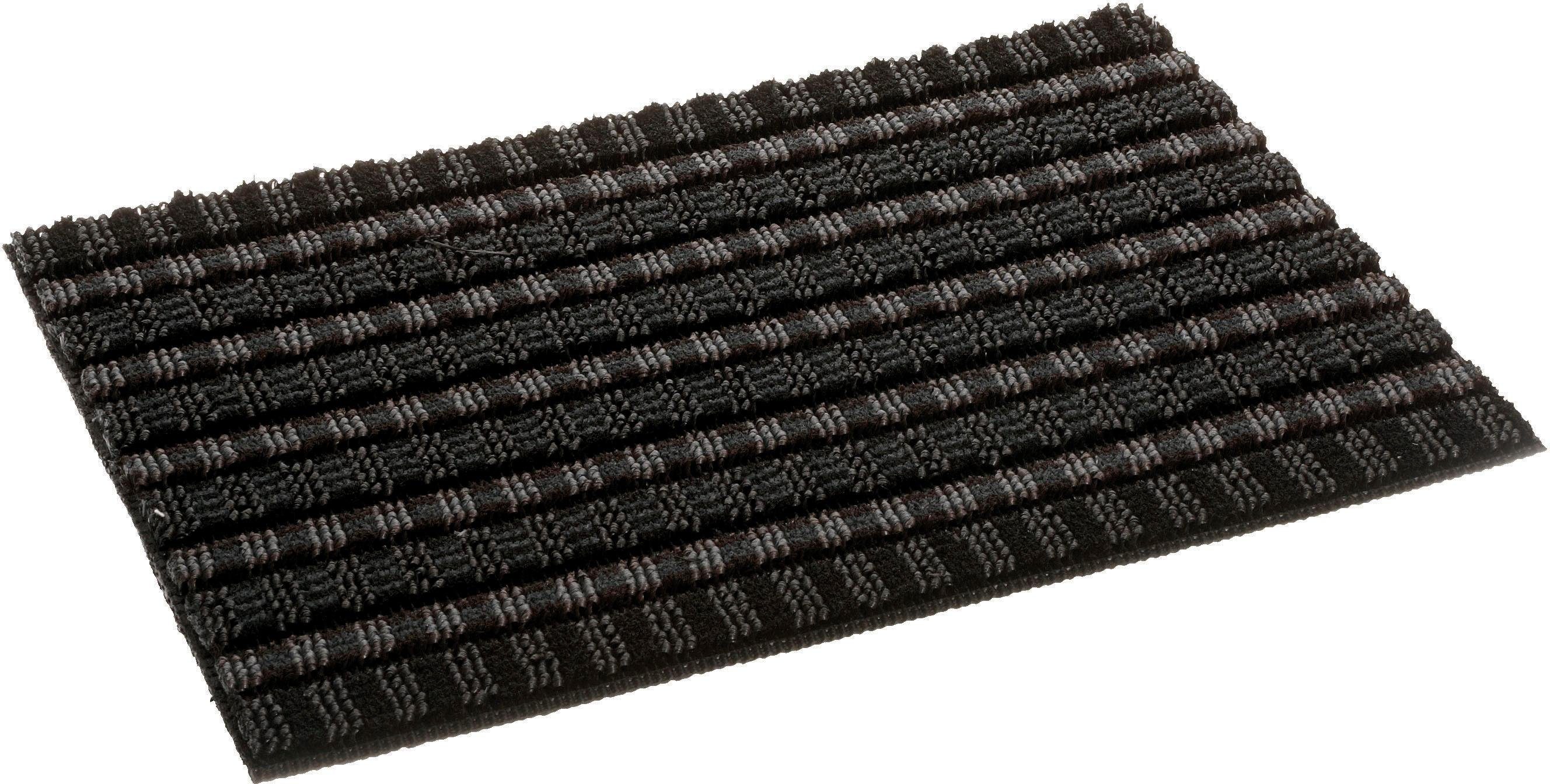 Fußmatte Poly Brush 250, In mm, rechteckig, 14 Schmutzfangmatte, geeignet Höhe: ASTRA, Outdoor -und silberfarben