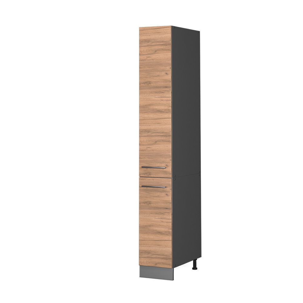 Vicco Hochschrank Fame-Line, Goldkraft Eiche/Anthrazit, 30 cm (1-St)