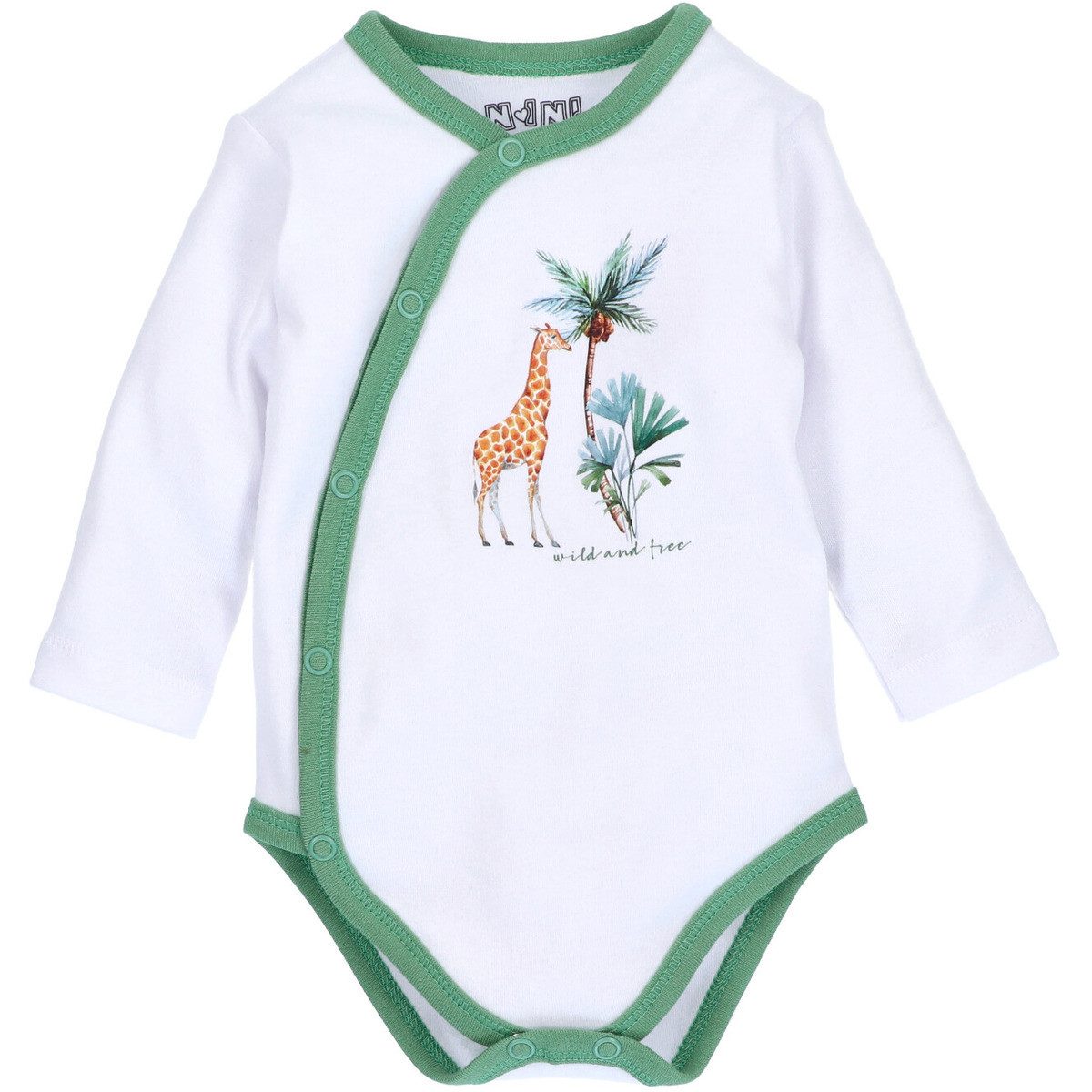 Langarmwickelbody Giraffe Unisex Kinder