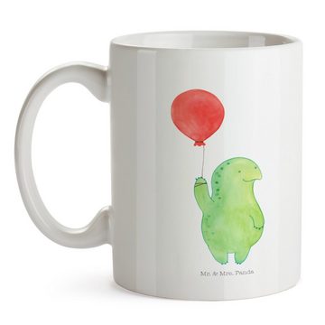Mr. & Mrs. Panda Tasse Schildkröte Luftballon - Weiß - Geschenk, Becher, Geschenk Tasse, Tee, Keramik, Langlebige Designs
