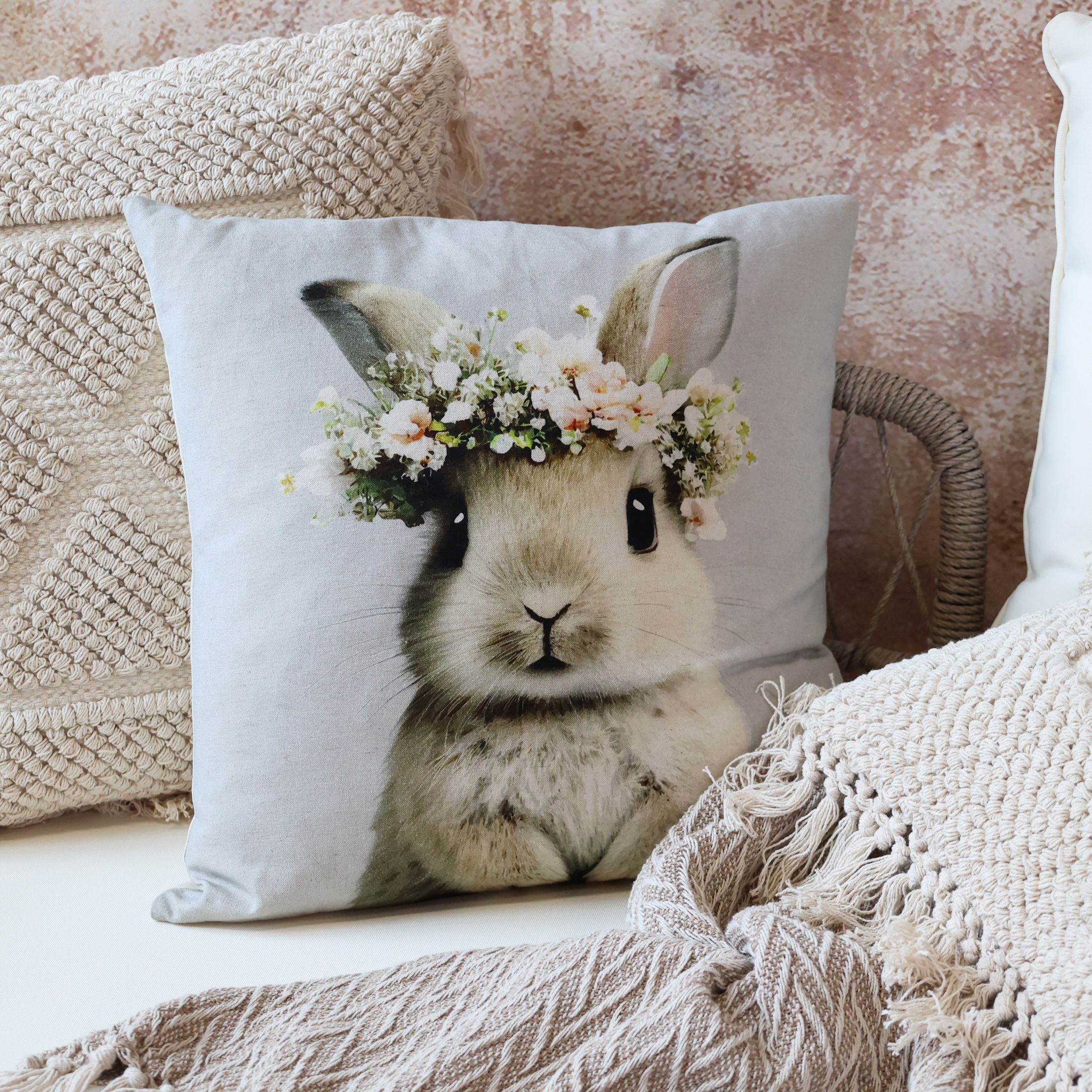 Chic Antique Kissenhülle Wunderschöne Kissenhülle Hase günstig online kaufen