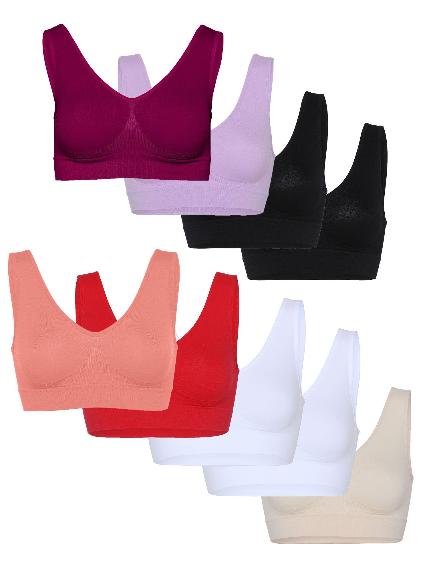 Figur Body Set: Bustier Bustier-Form elastisch (Set, unterschiedl. Farben) bügellos mit nahtloser Verarbeitung mit nahtloser Verarbeitung