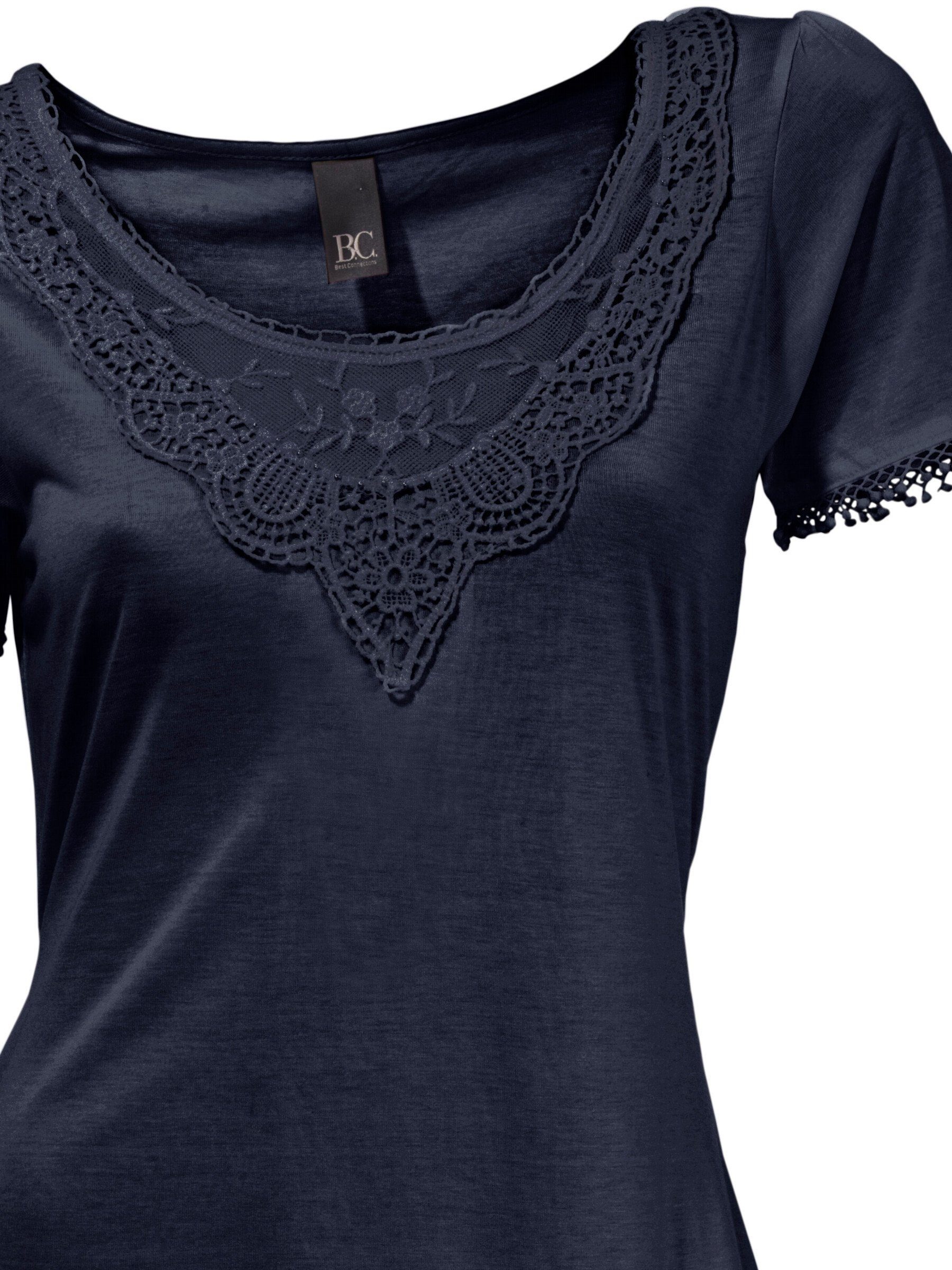 heine T-Shirt Longshirt Kurzarm