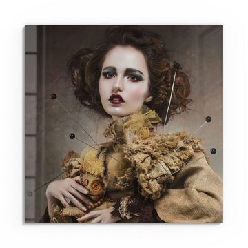 DEQORI Glasbild 'Gothik Barock Porträt', 'Gothik Barock Porträt', Glas Wandbild Bild schwebend modern