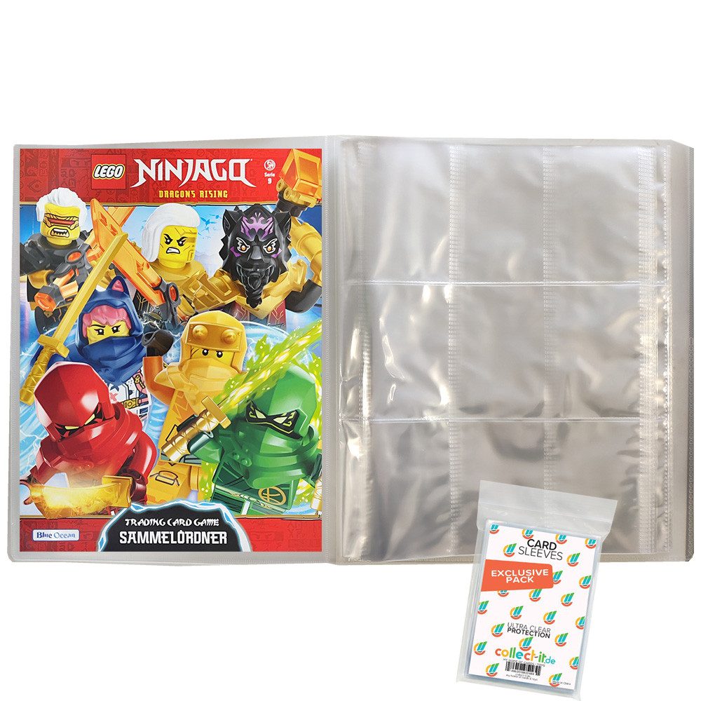 Blue Ocean Sammelkarte LEGO Ninjago Serie 9 Trading Cards 1 Leere Sammelmappe + Sleeves