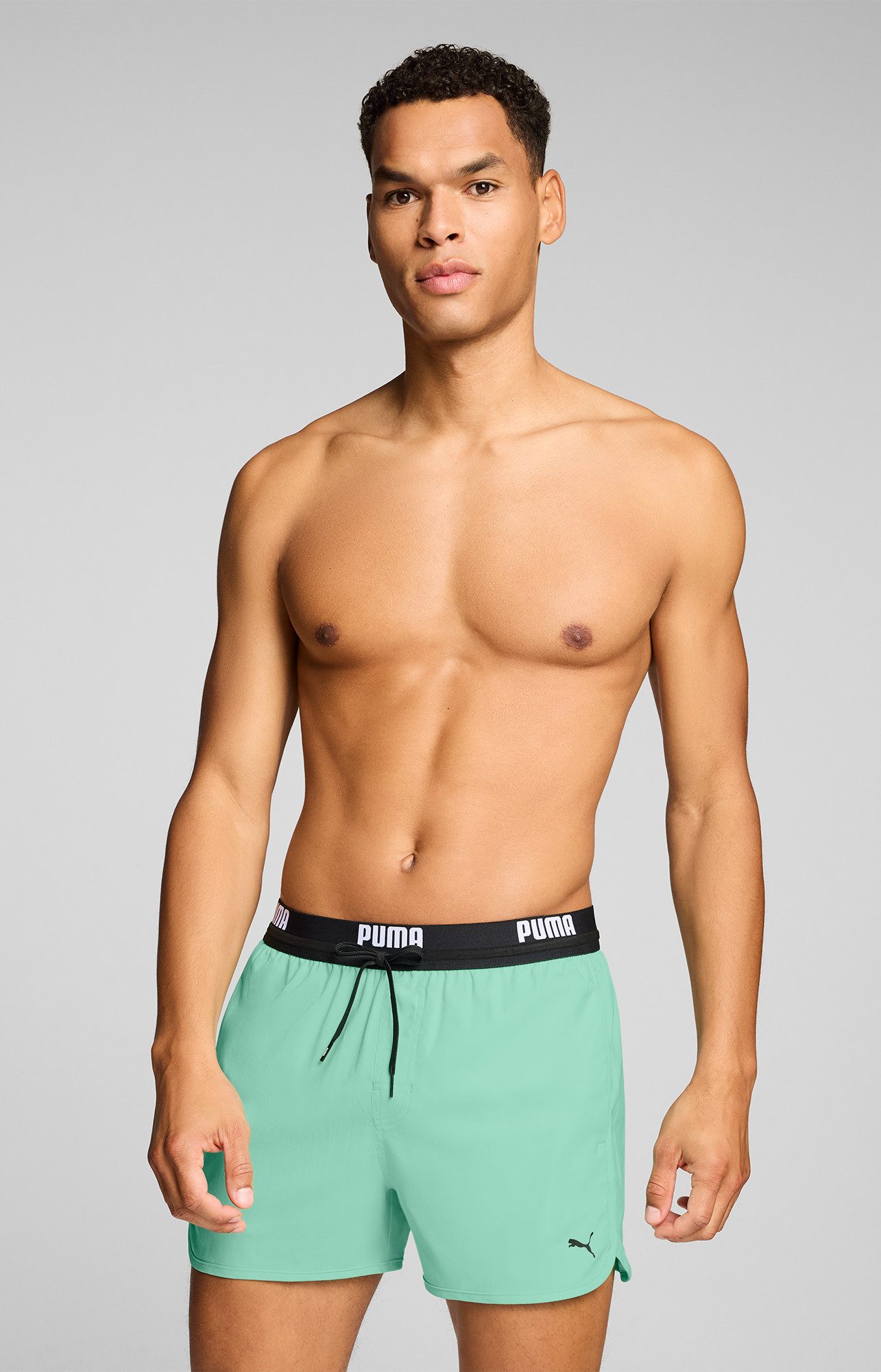 PUMA Badeshorts PUMA SWIM MEN TRACK SHORT SHORTS mit Gummizug und Bindekordel