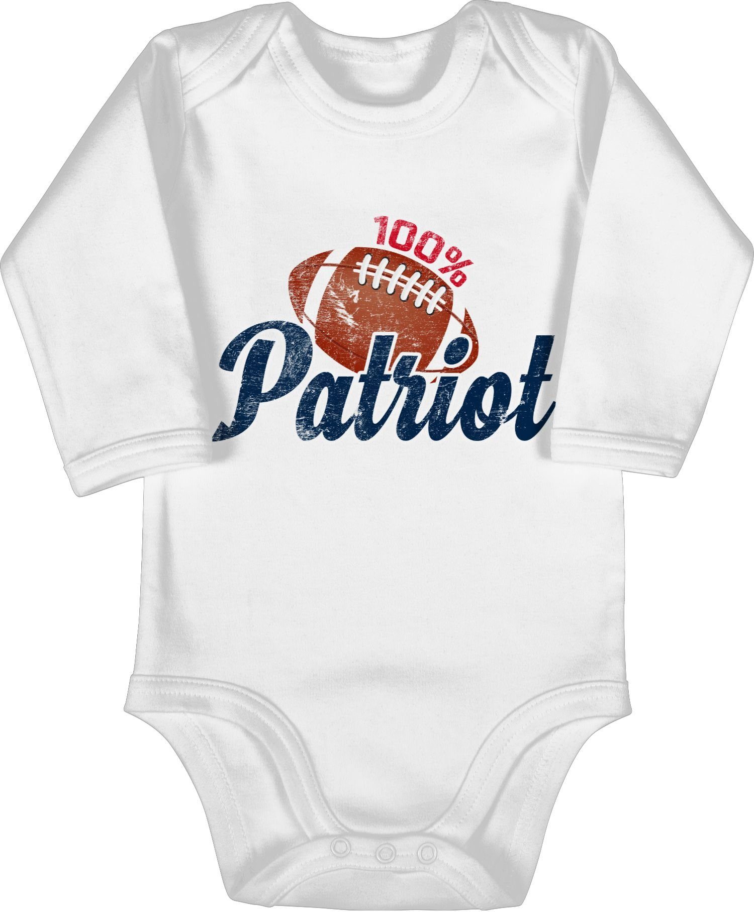 Shirtracer Shirtbody 100% Patriot Sport & Bewegung Baby 2 Weiß